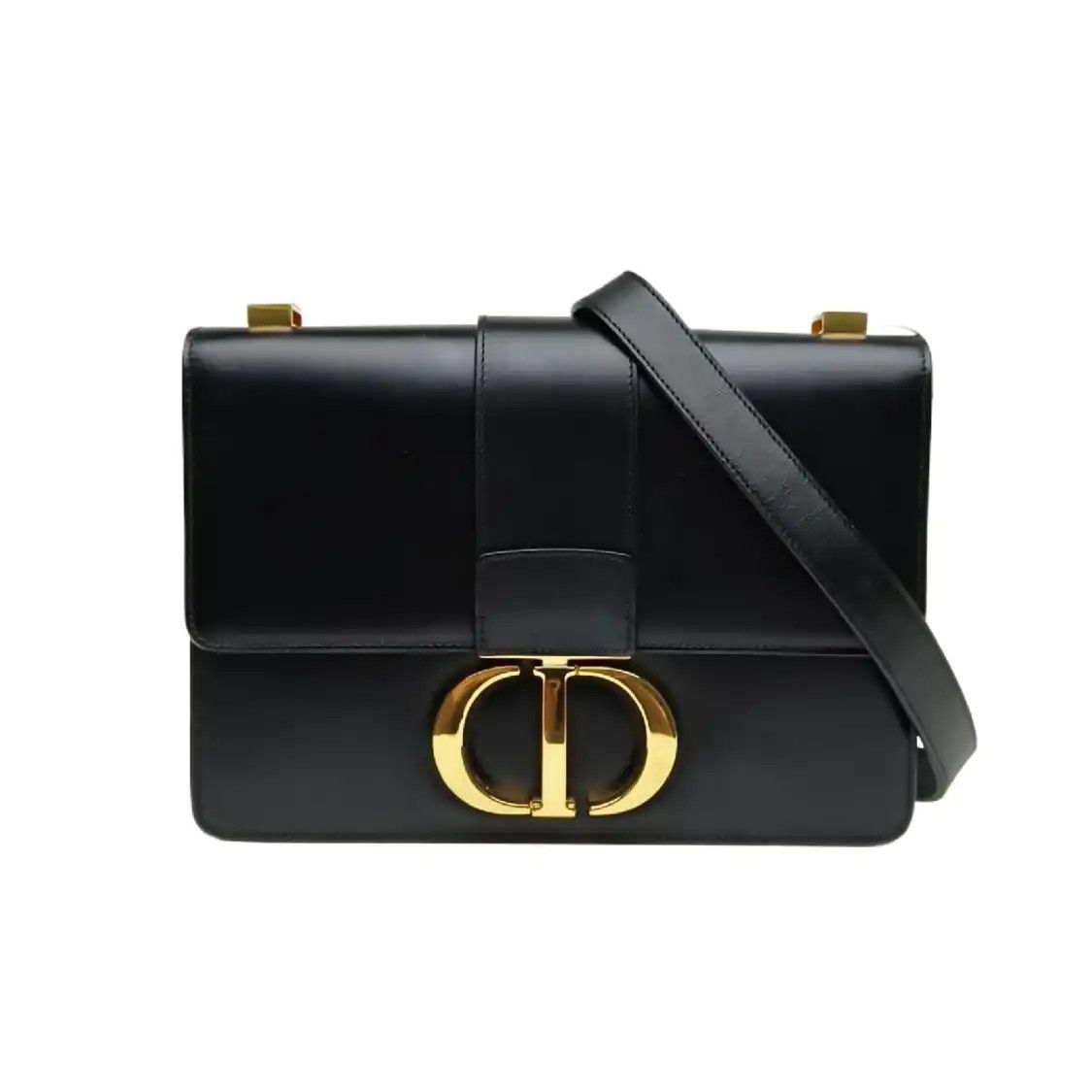 Dior DIOR 30 Montaigne black cowhide leather Montaigne bag crossbody bag gold hardwar Size ONE SIZE - 1 Thumbnail