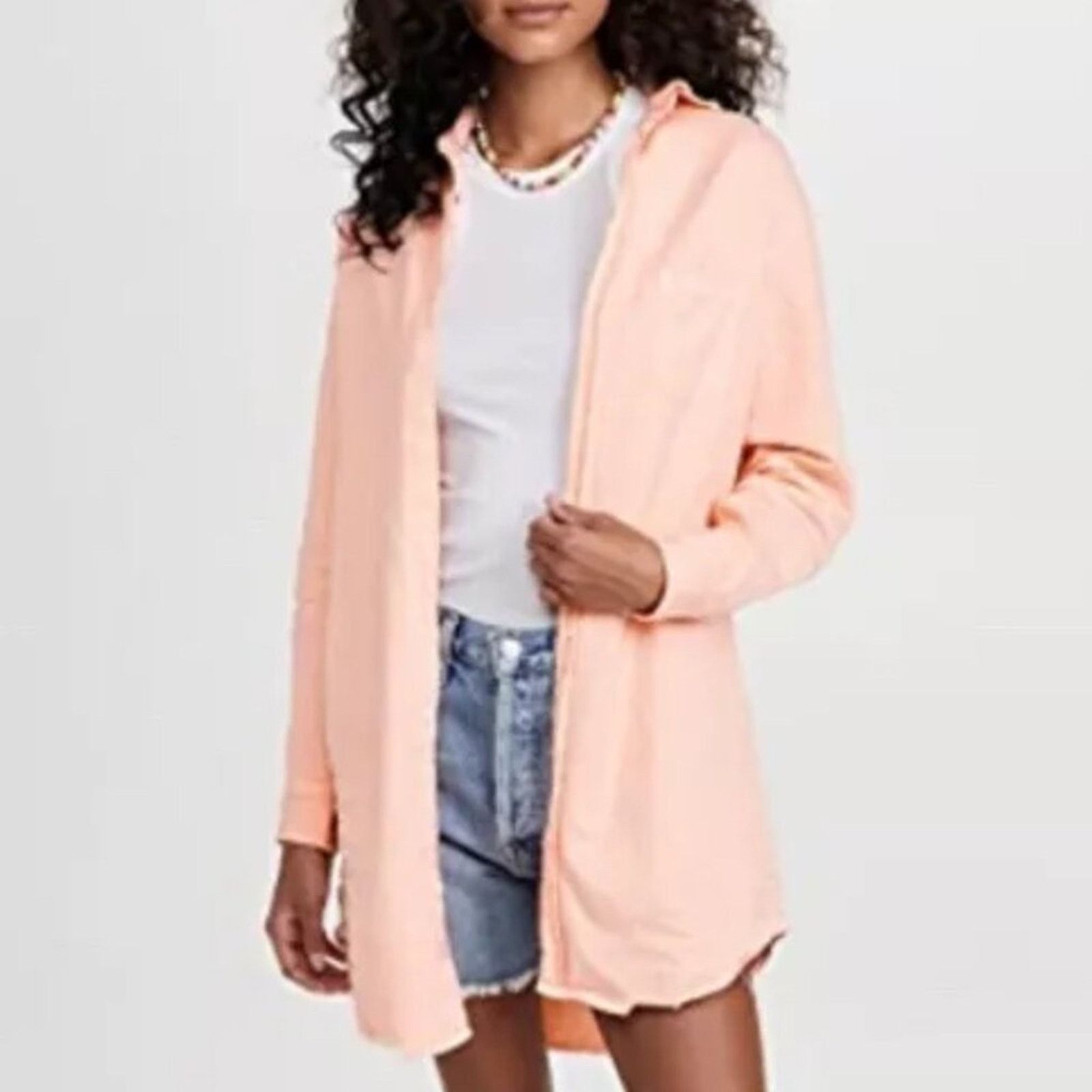 Frank & Eileen Frank & Eileen Mary Denim Shirtdress XXS Peach Pink Size XXS / US 00 / IT 34 - 14 Thumbnail
