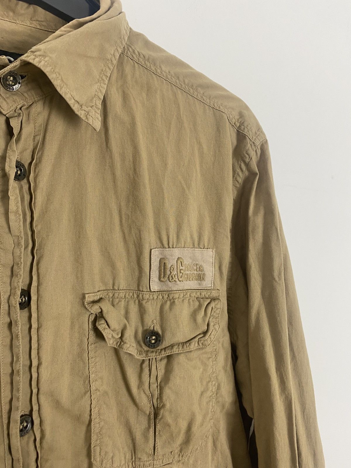 Dolce & Gabbana Dolce & Gabbana Multipocket Light Brown Shirt 50 fit M/L Size US M / EU 48-50 / 2 - 7 Thumbnail