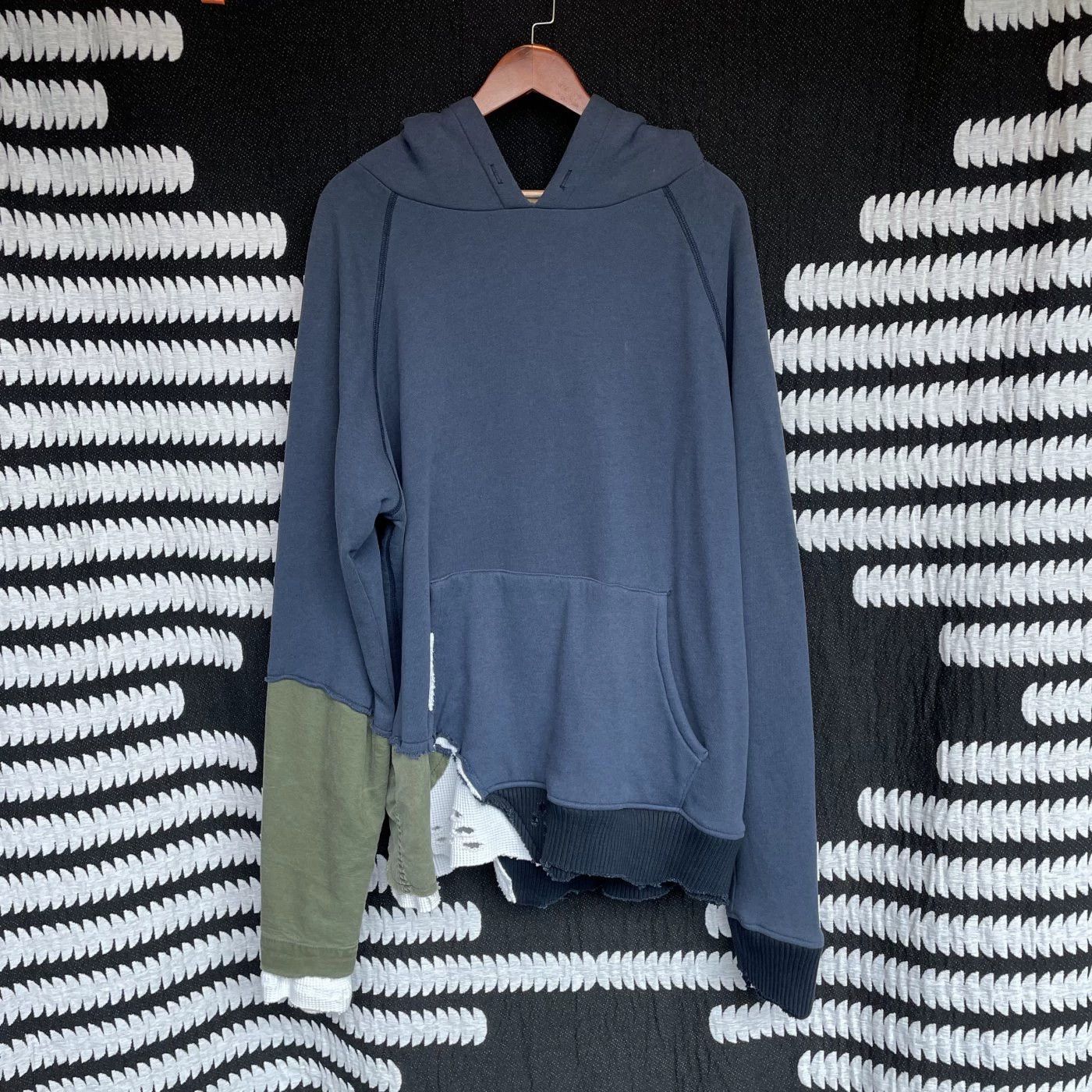 Greg Lauren Greg Lauren colorblocked long sleeve hoodie Navy 3 Size US L / EU 52-54 / 3 - 1 Thumbnail