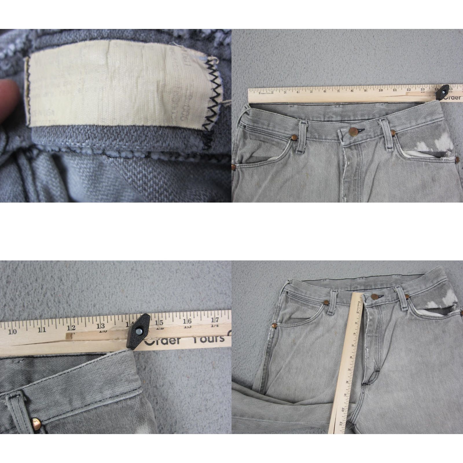 Wrangler VINTAGE Wrangler Jeans Mens W28 L32 Gray Straight Leg 13WMZ Made in USA 70s 80s Size US 28 / EU 44 - 10 Thumbnail