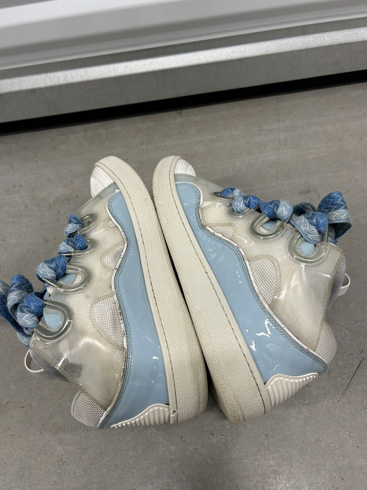 Lanvin Lanvin Curb Sneakers White Baby Blue Size US 10 / EU 43 - 7 Thumbnail