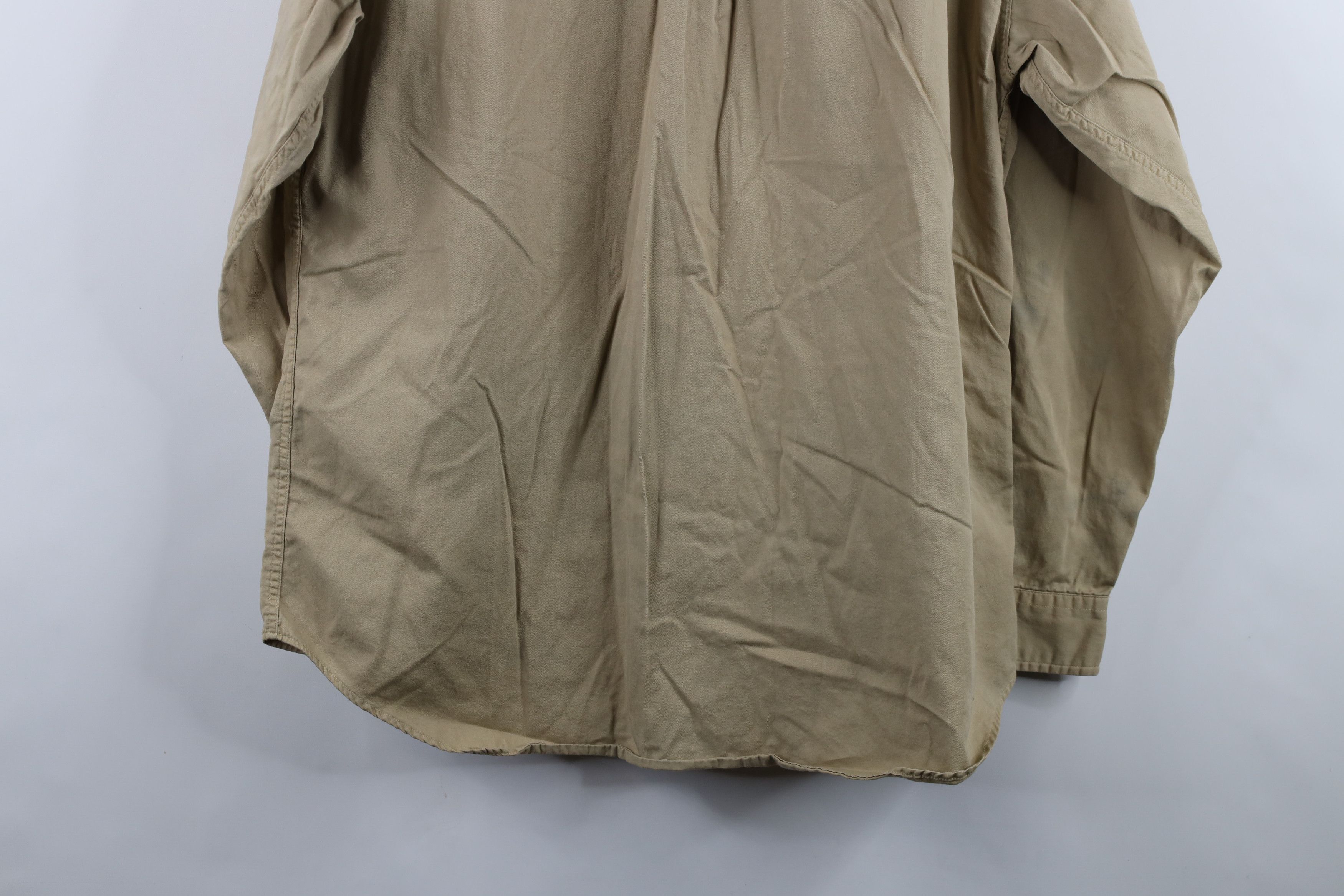 Helly Hansen × Vintage Vintage 90s Helly Hansen Spell Collared Button Shirt Beige Size US M / EU 48-50 / 2 - 15 Thumbnail
