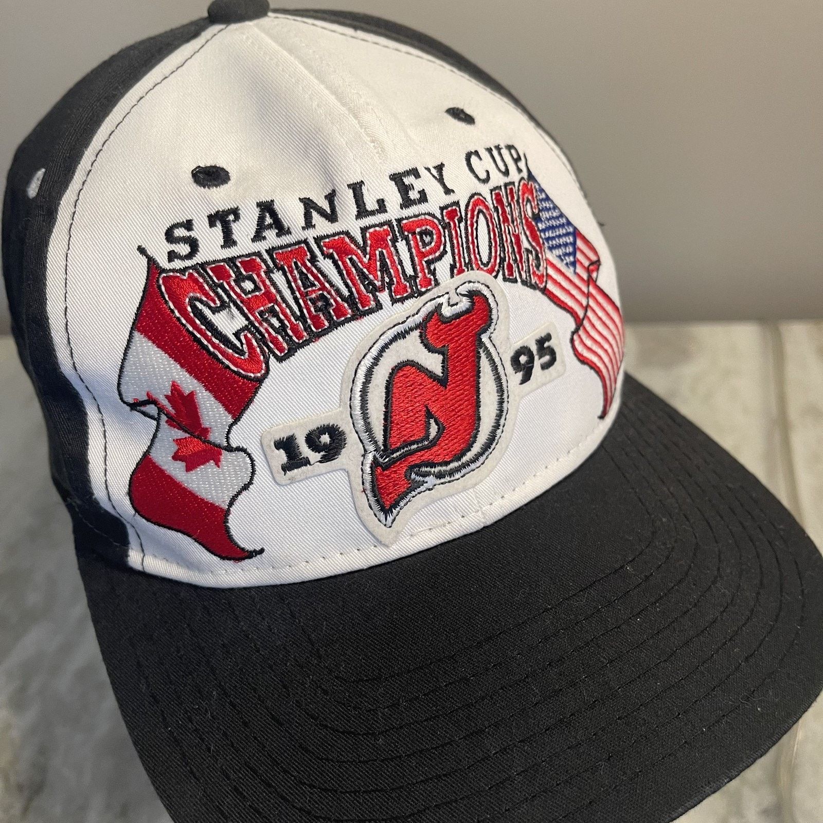 Starter Vtg New Jersey Devils Hat Snap Back Stanley Cup Starter 90s Size ONE SIZE - 4 Thumbnail