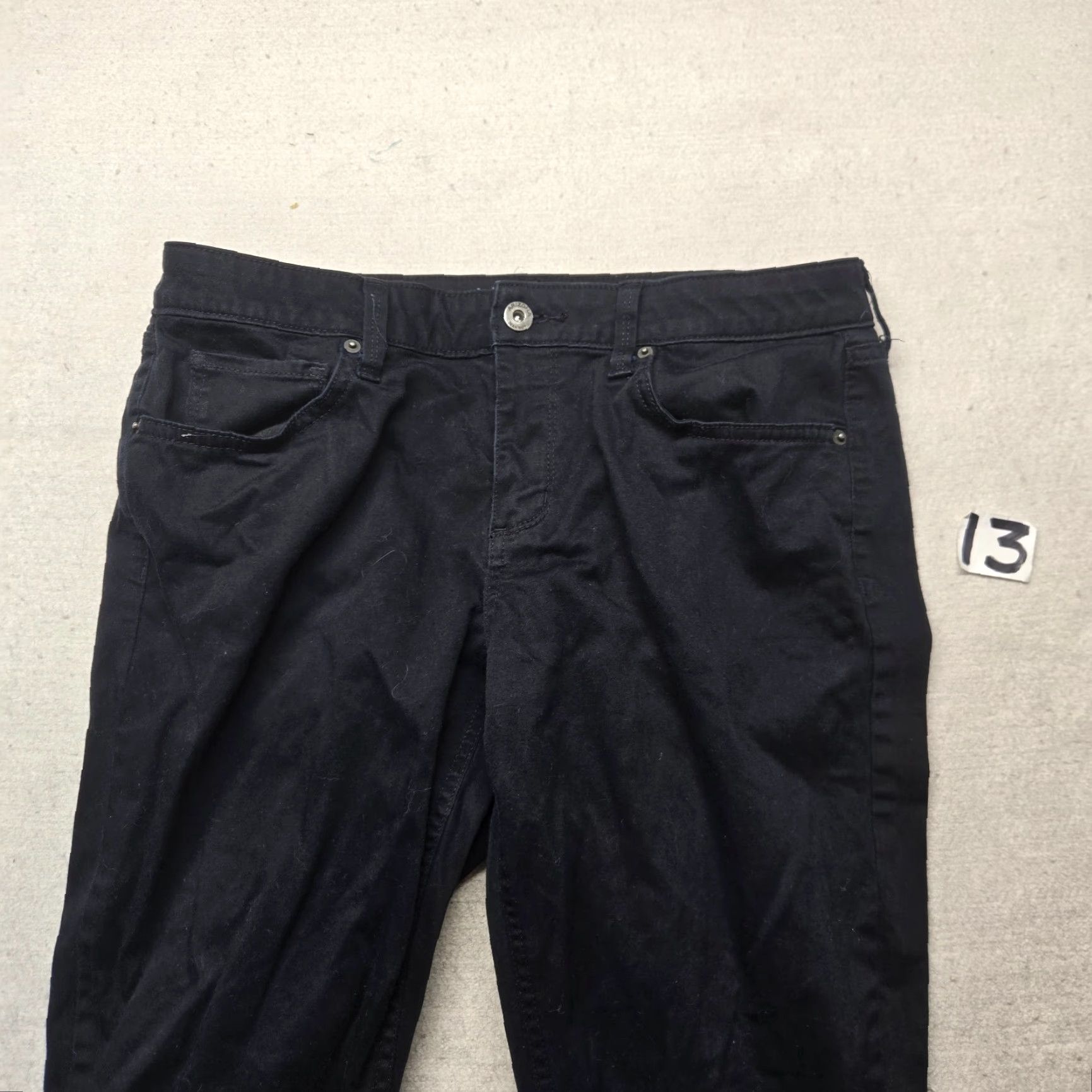 Vintage Arizona Jean Co Womens Junior Size 11 Black Skinny Stretch Denim Jeans 31.5in Inseam Size 32" / US 10 / IT 46 - 2 Thumbnail