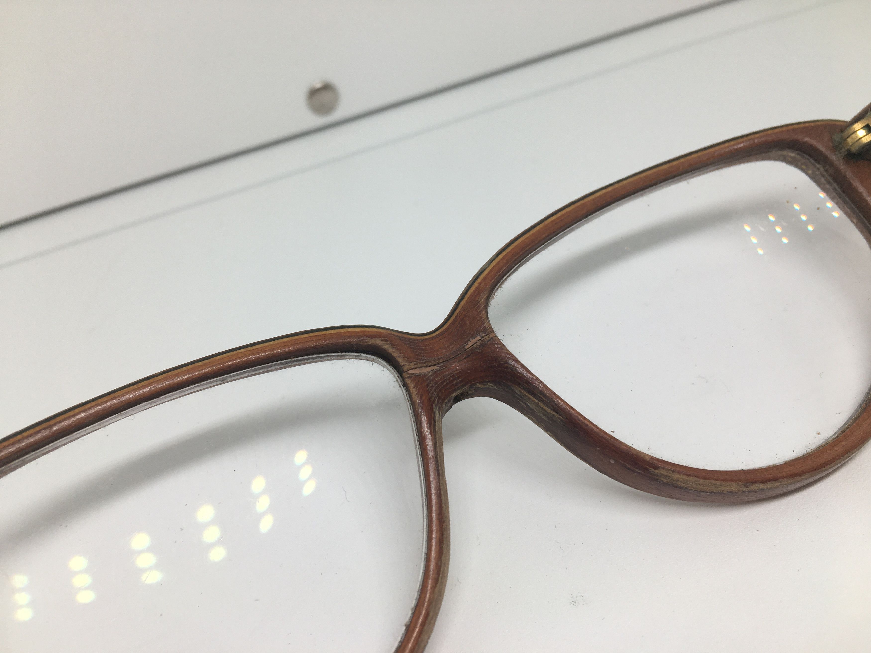 Vintage Vintage WOODLOOK Paris 2649 WOOD Eyeglasses Frame Size ONE SIZE - 5 Thumbnail