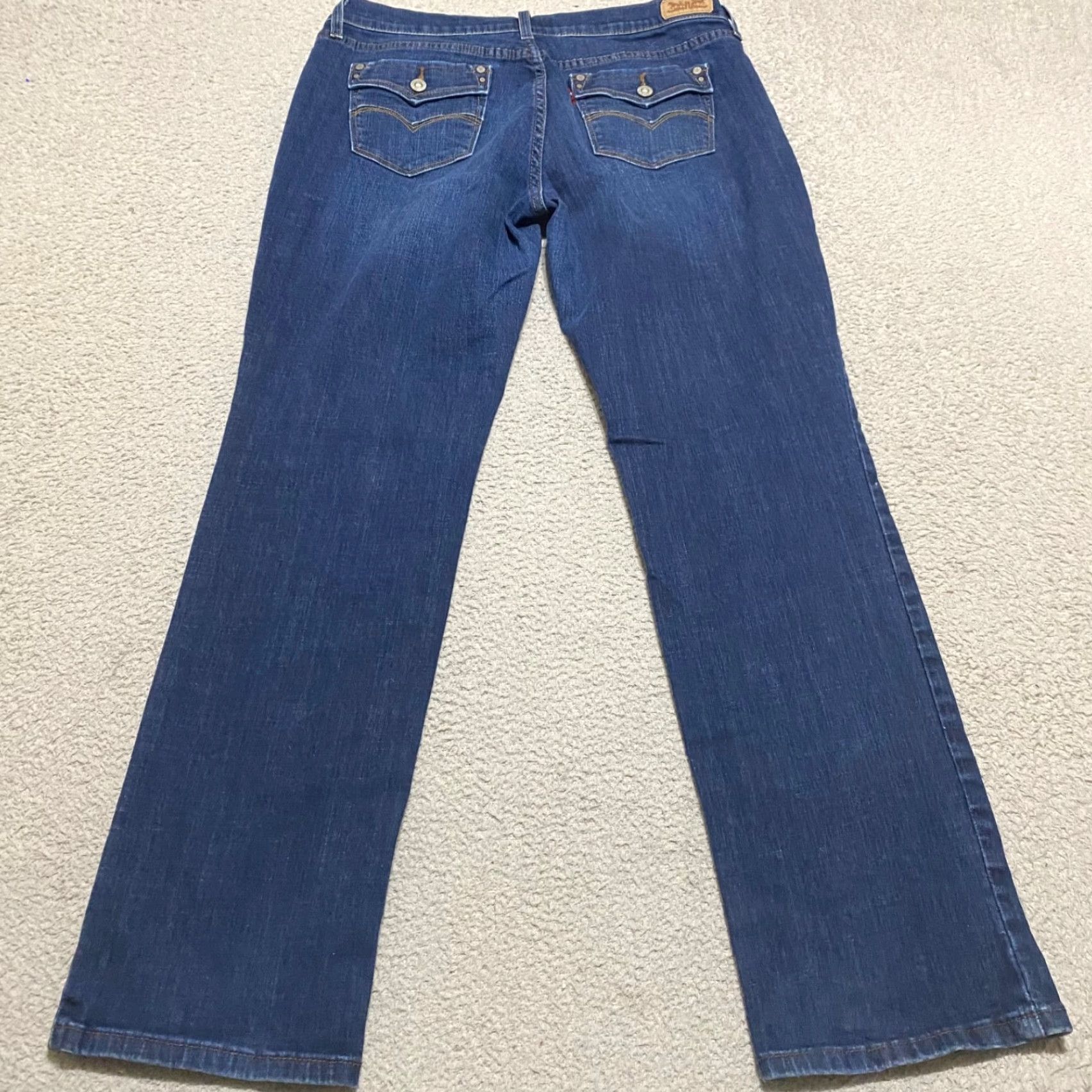 Levi's Levi's 505 Jeans Blue Denim Dark Wash Straight Leg Mid Rise Womens Size 32 Inseam 30 Regular Size 38" / US 16 / IT 52 - 2 Thumbnail