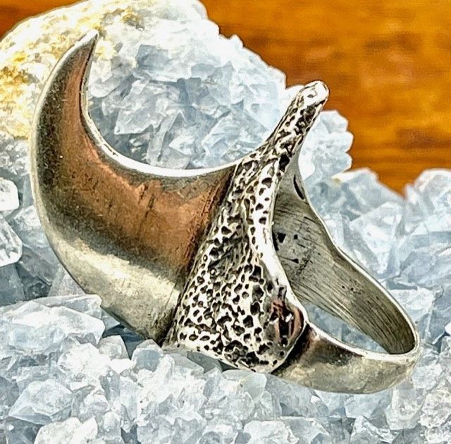 Other MARCHE NOIR Sterling Silver AFRICAN Claw Ring Rare 80s Size ONE SIZE - 4 Thumbnail