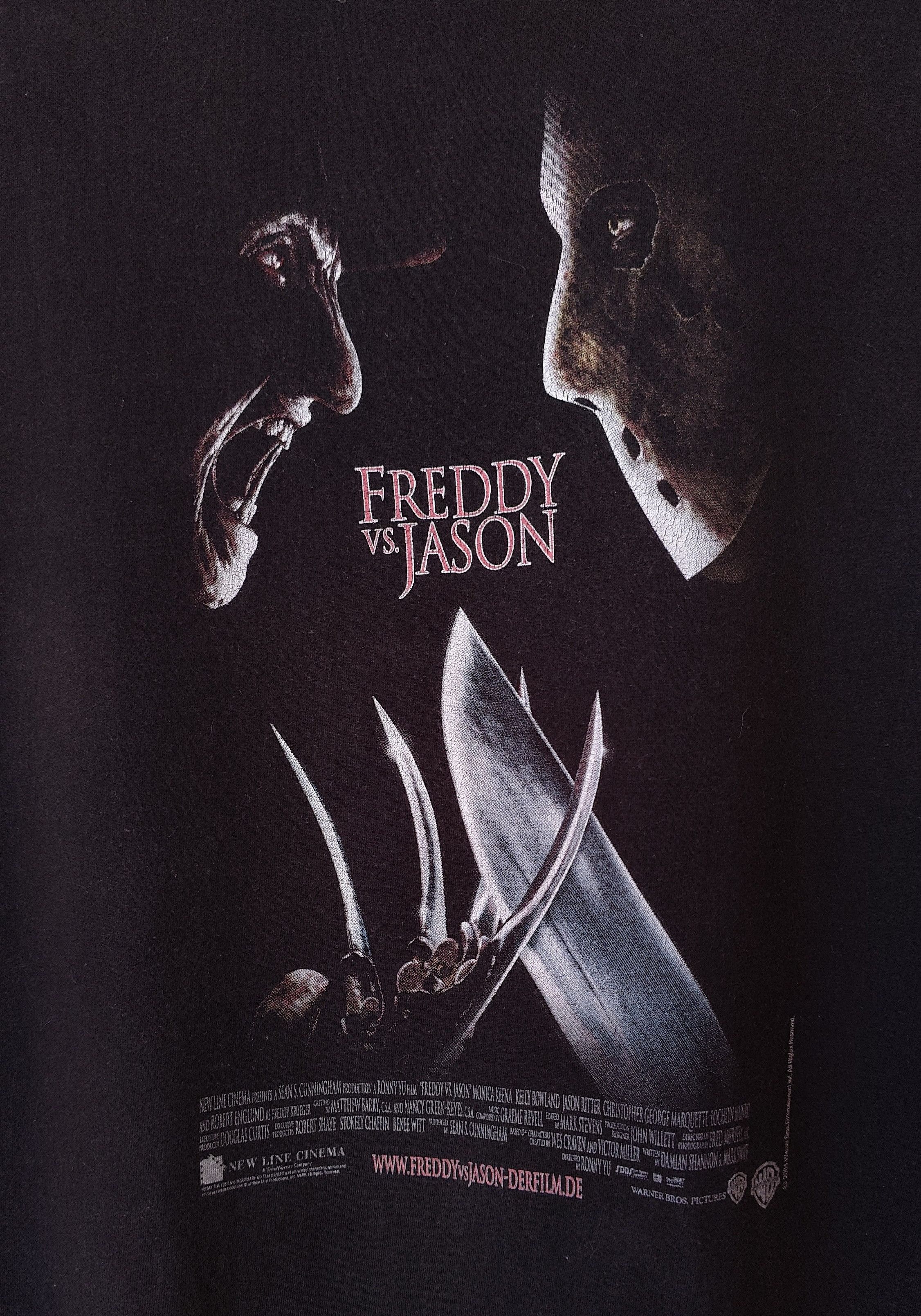 Vintage Freddy vs Jason 2004 Vintage Horror Movie Halloween Tshirt Size US XL / EU 56 / 4 - 4 Thumbnail