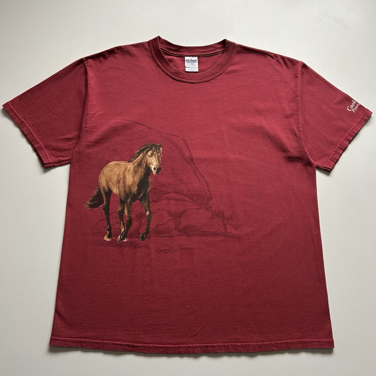 Gildan × Vintage Vintage Horse Animal Art Shirt XL Gildan Cotton Y2K Graphic Size US XL / EU 56 / 4 - 1 Thumbnail