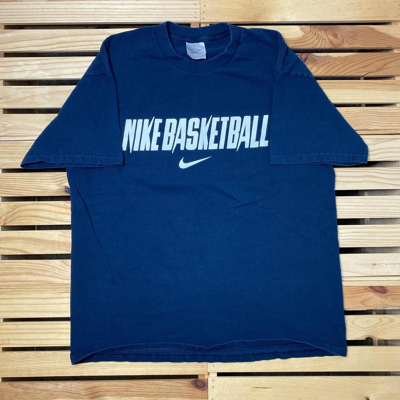 Nike Vintage Nike Navy Blue Basketball Tee Size XL Size US XL / EU 56 / 4 - 1 Thumbnail