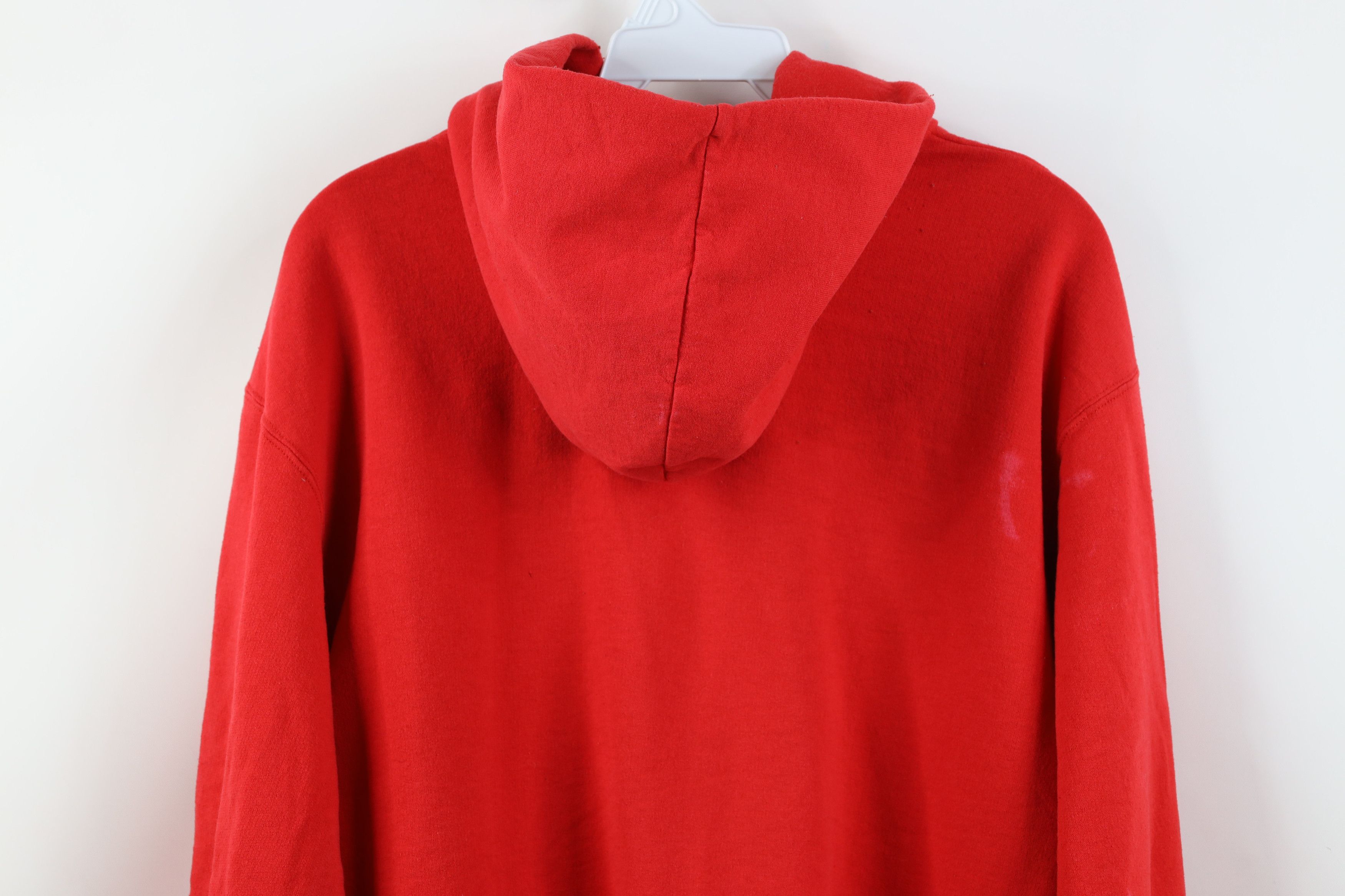 Vintage Vintage 90s Y2K Streetwear Blank Hoodie Sweatshirt Red Size US L / EU 52-54 / 3 - 15 Thumbnail