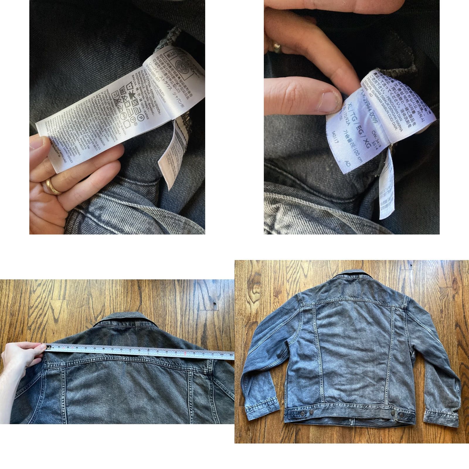 Levi's Levi's Denim Trucker Jacket Womens Size XL Ex Boyfriend Black Faded Type 3 Size XL / US 12-14 / IT 48-50 - 9 Thumbnail