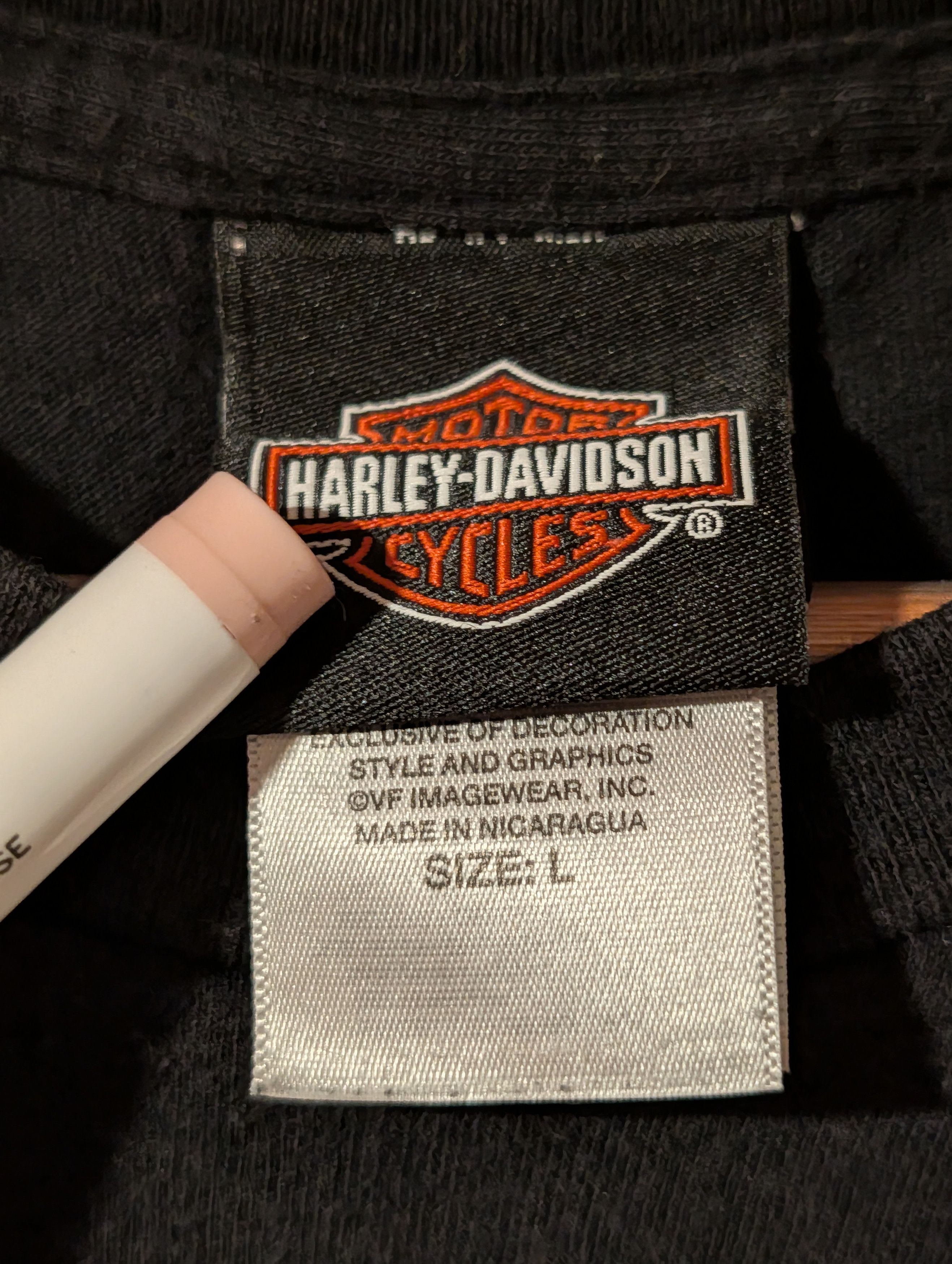 Harley Davidson Vintage Harley Davidson Rommel PA Mechanic Skull T Shirt Size US L / EU 52-54 / 3 - 3 Thumbnail