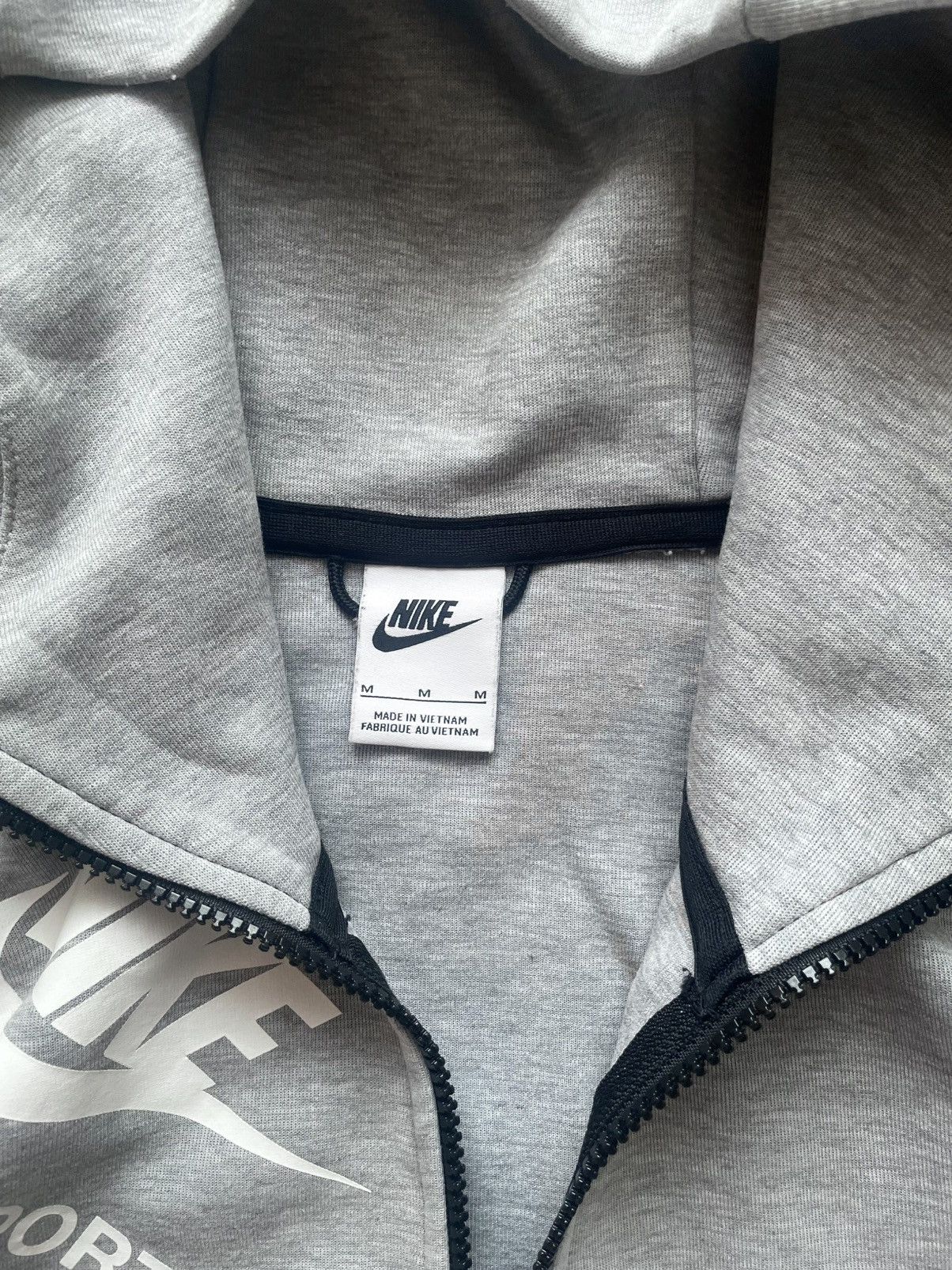Nike × Vintage Nike Tech-Fleece Zip-Hoodie Streetwear Drill Big Logo Swoosh Size US M / EU 48-50 / 2 - 12 Thumbnail
