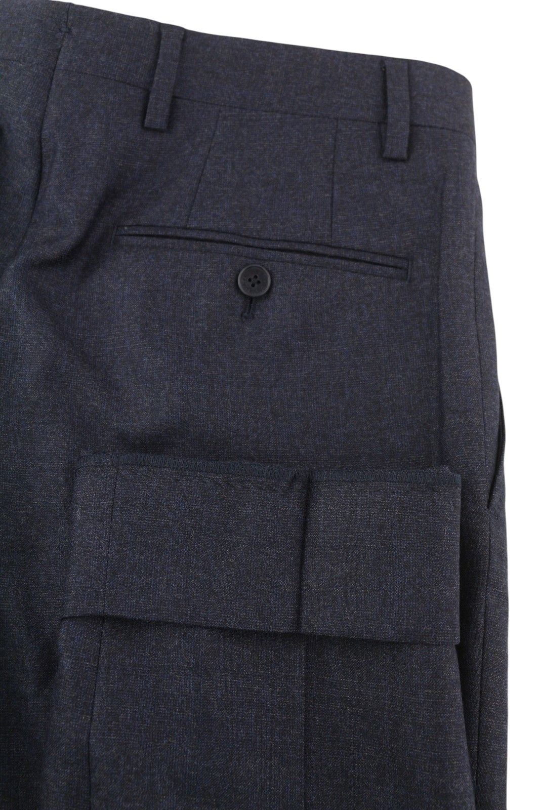 Tommy Hilfiger LARDINI 46 Blue Patterned Wool Cashmere Slim Trousers 85318 Size US 30 / EU 46 - 5 Thumbnail