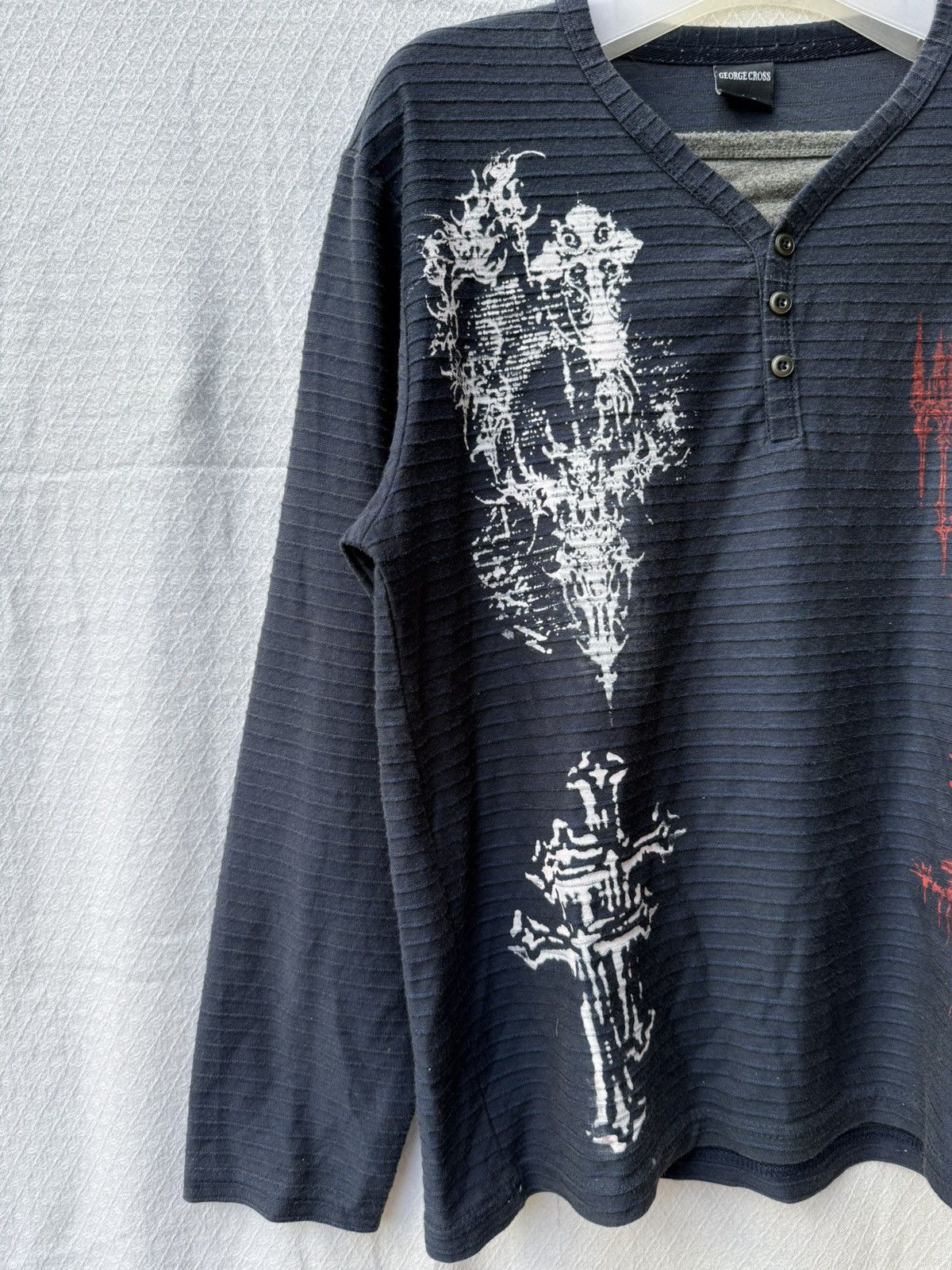Hysteric Glamour George Cross Double Layers Poem Longsleeve Size US L / EU 52-54 / 3 - 3 Thumbnail
