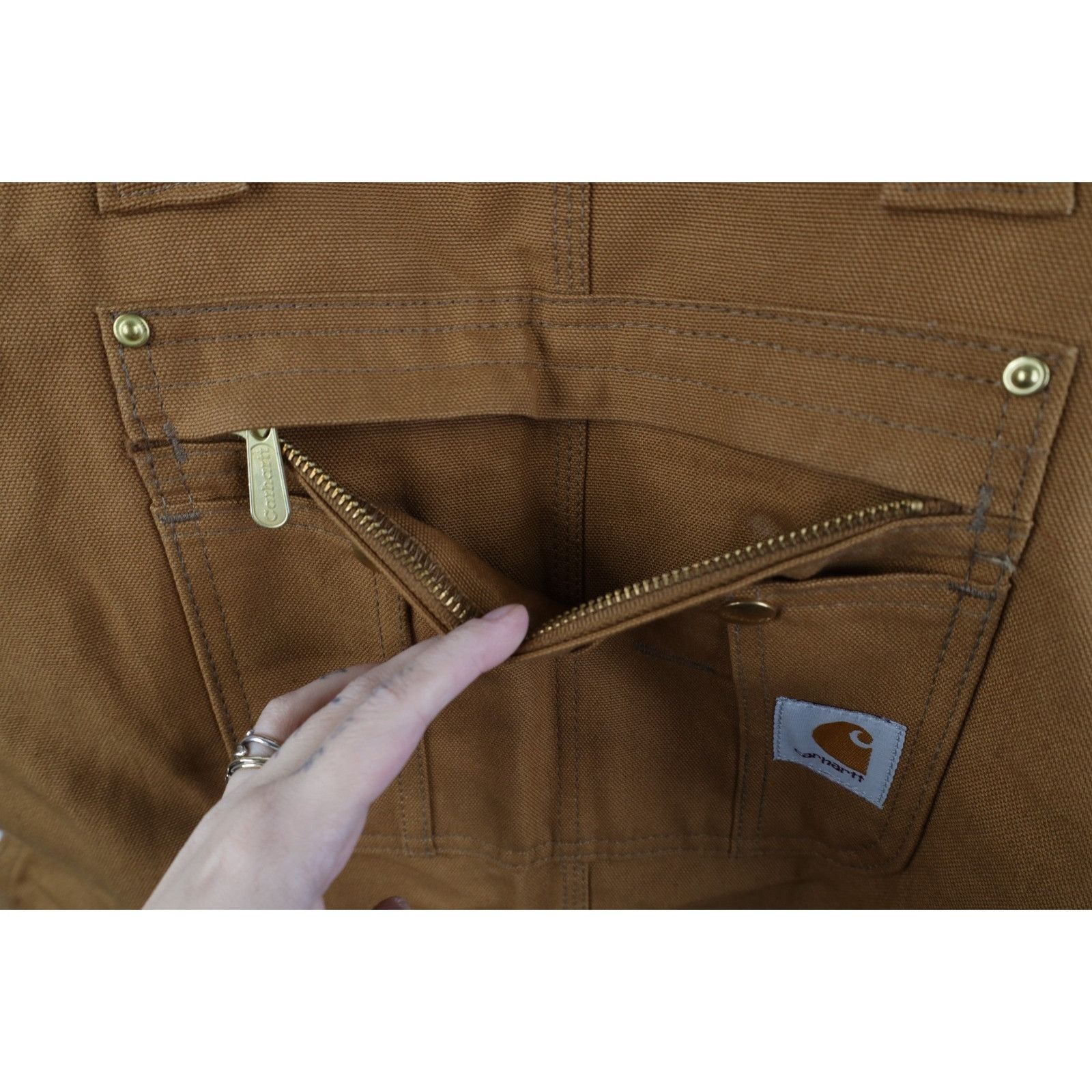 Carhartt Vintage Carhartt Distressed Canvas Double Knee Overalls Size US 40 / EU 56 - 6 Thumbnail