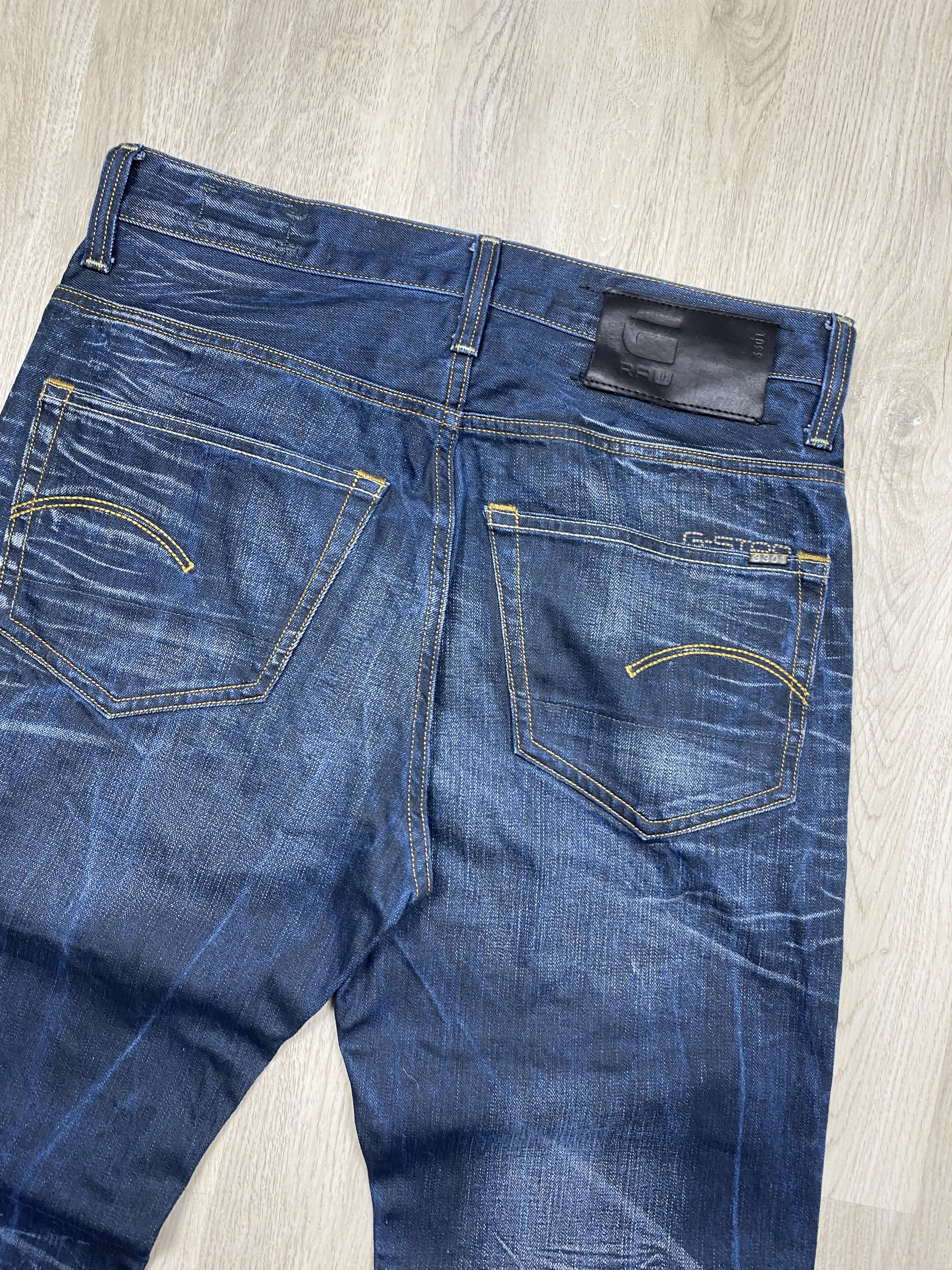 G-Star G Star Raw 3301 Loose Mens Denim Pants Jeans Size US 30 / EU 46 - 7 Thumbnail