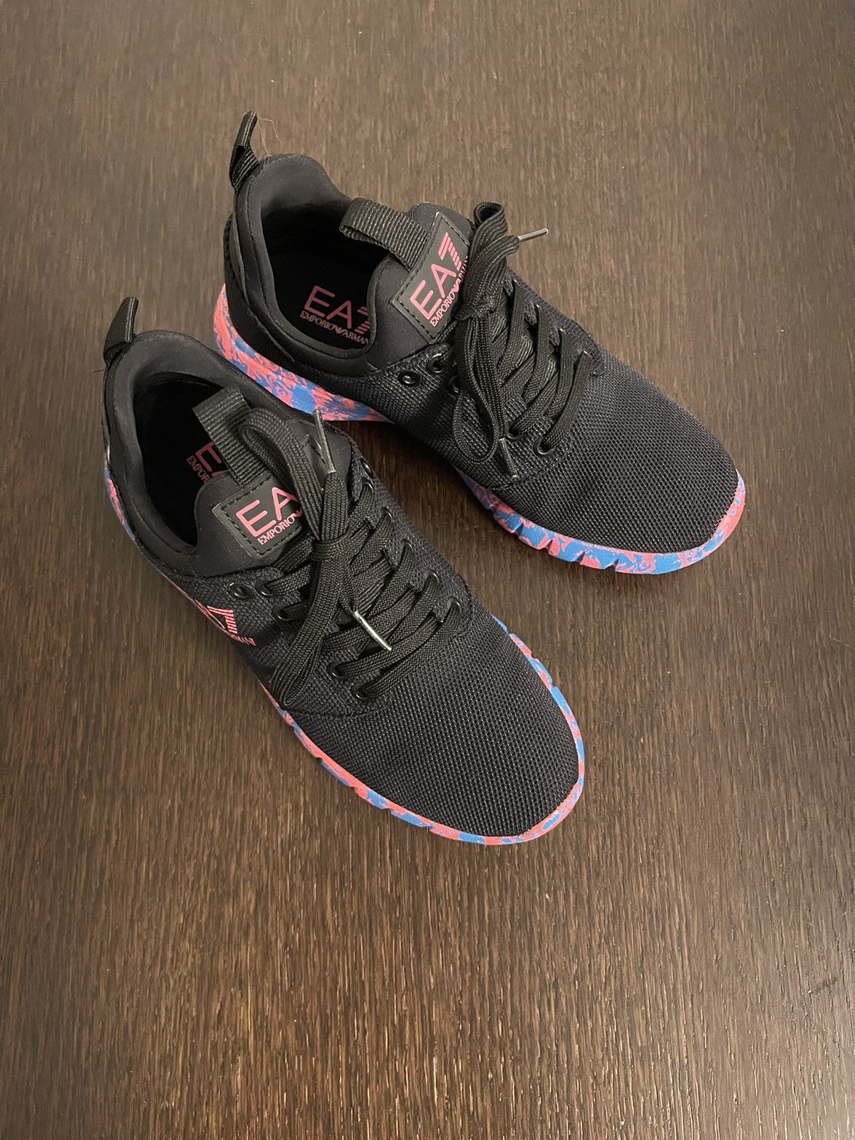 Emporio Armani EA7 black training sneakers Size US 5.5 / IT 35.5 - 2 Thumbnail