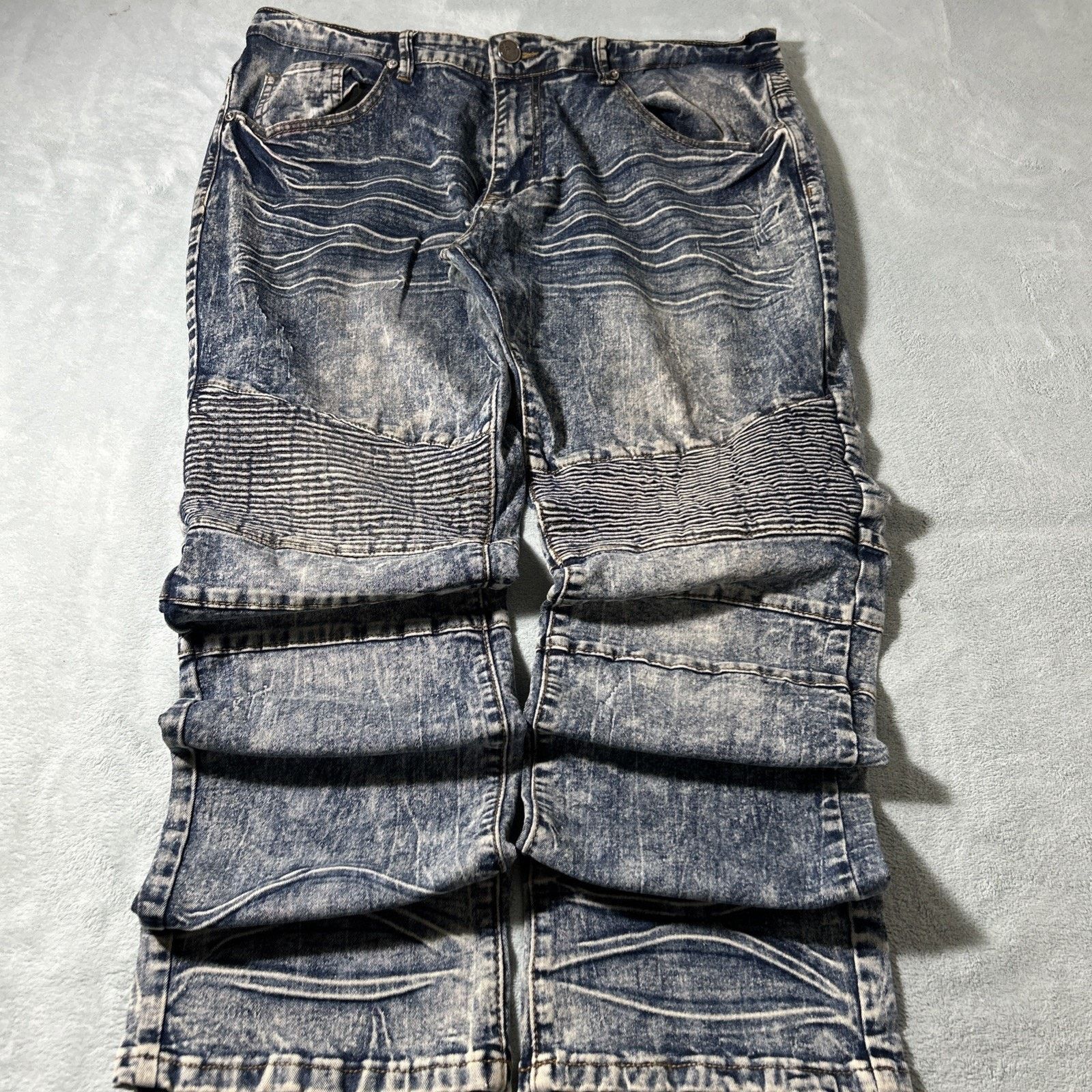 Xray Footwear Grunge Rips Acid Wash Straight Leg Jeans 34x30 Hamilton Size 34" / US 12 / IT 48 - 5 Thumbnail