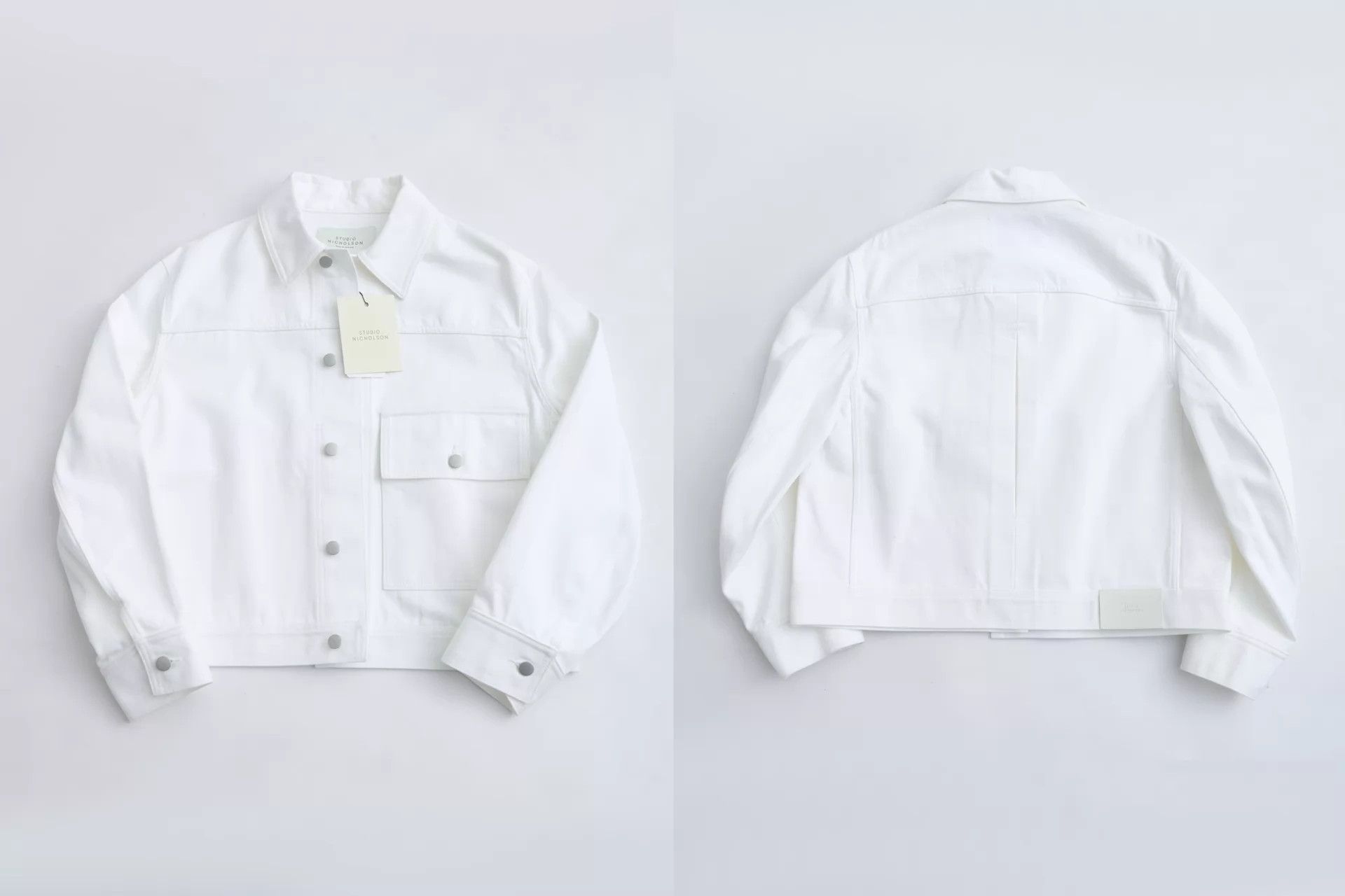 Studio Nicholson STUDIO NICHOLSON Type-1 White Unwashed Denim Jacket S1 Size S / US 4 / IT 40 - 7 Thumbnail