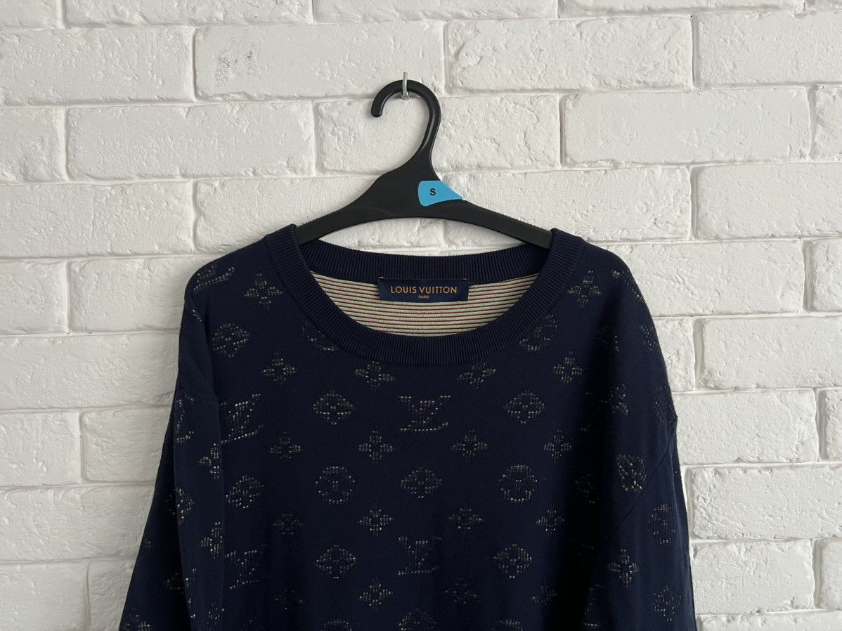 Louis Vuitton Drop needle monogram sweater Size US XL / EU 56 / 4 - 2 Thumbnail