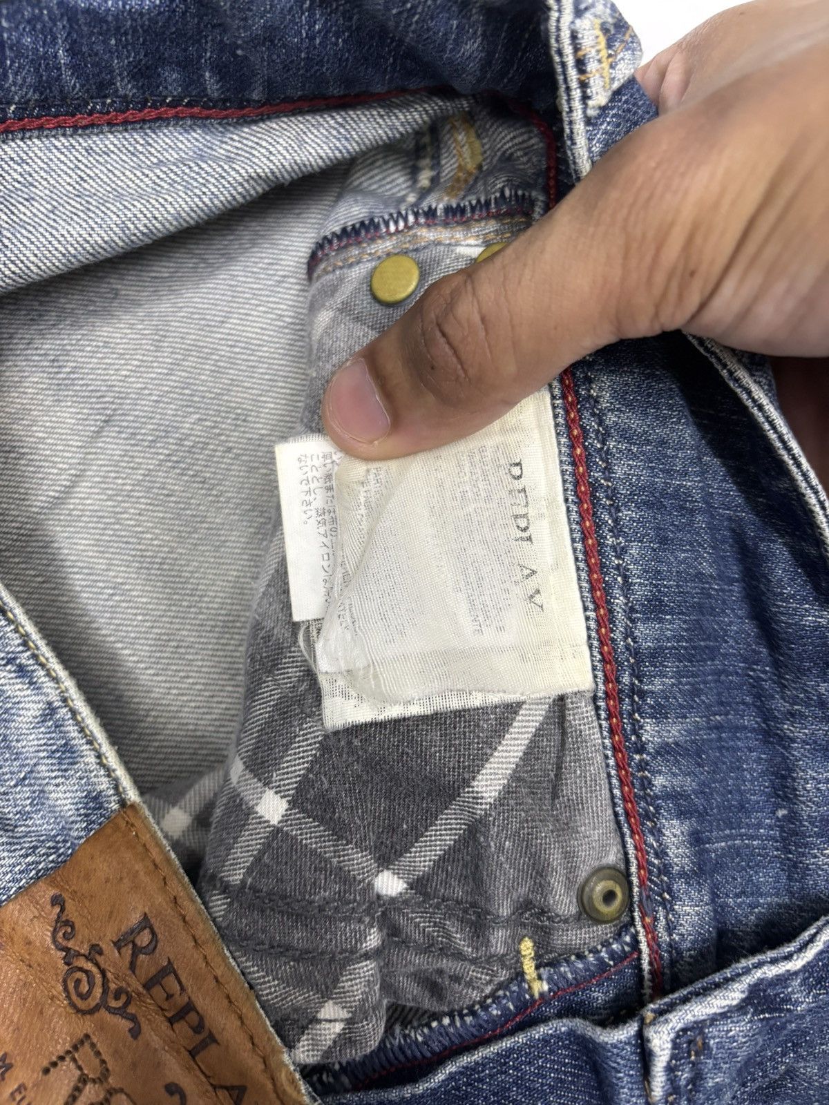 If Six Was Nine Replay R81 Wide Leg Flare Jeans Distressed Denim Size US 30 / EU 46 - 12 Thumbnail