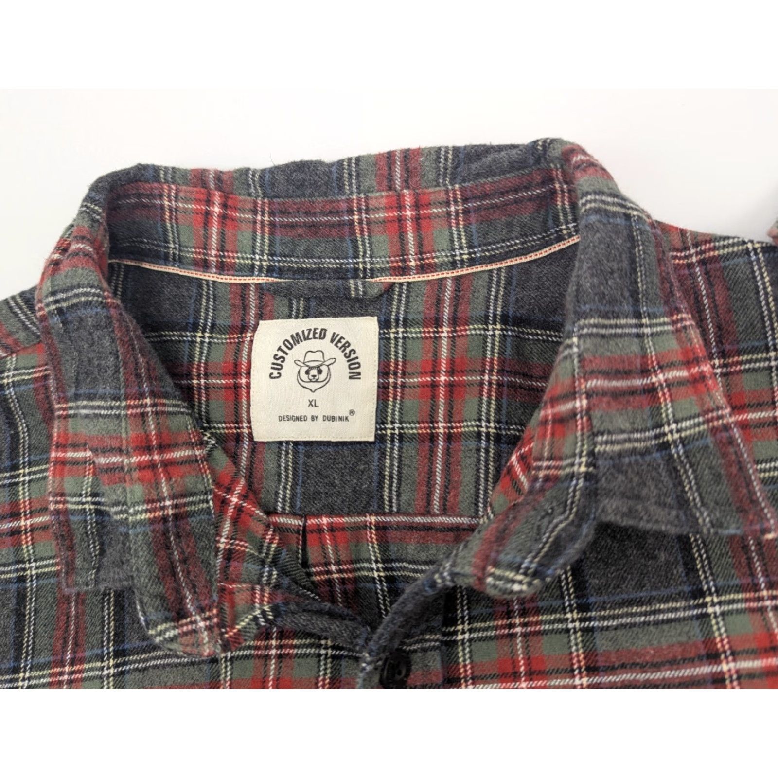 Vintage Dubinik Button-Up Plaid Shirt Men's XL Flannel Heavyweight Outdoors Workwear Red Gray Size US XL / EU 56 / 4 - 7 Thumbnail