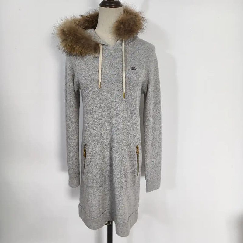 Burberry Burberry Grey Cotton Long Sleeve Dress for Women Size M / US 6-8 / IT 42-44 - 1 Thumbnail