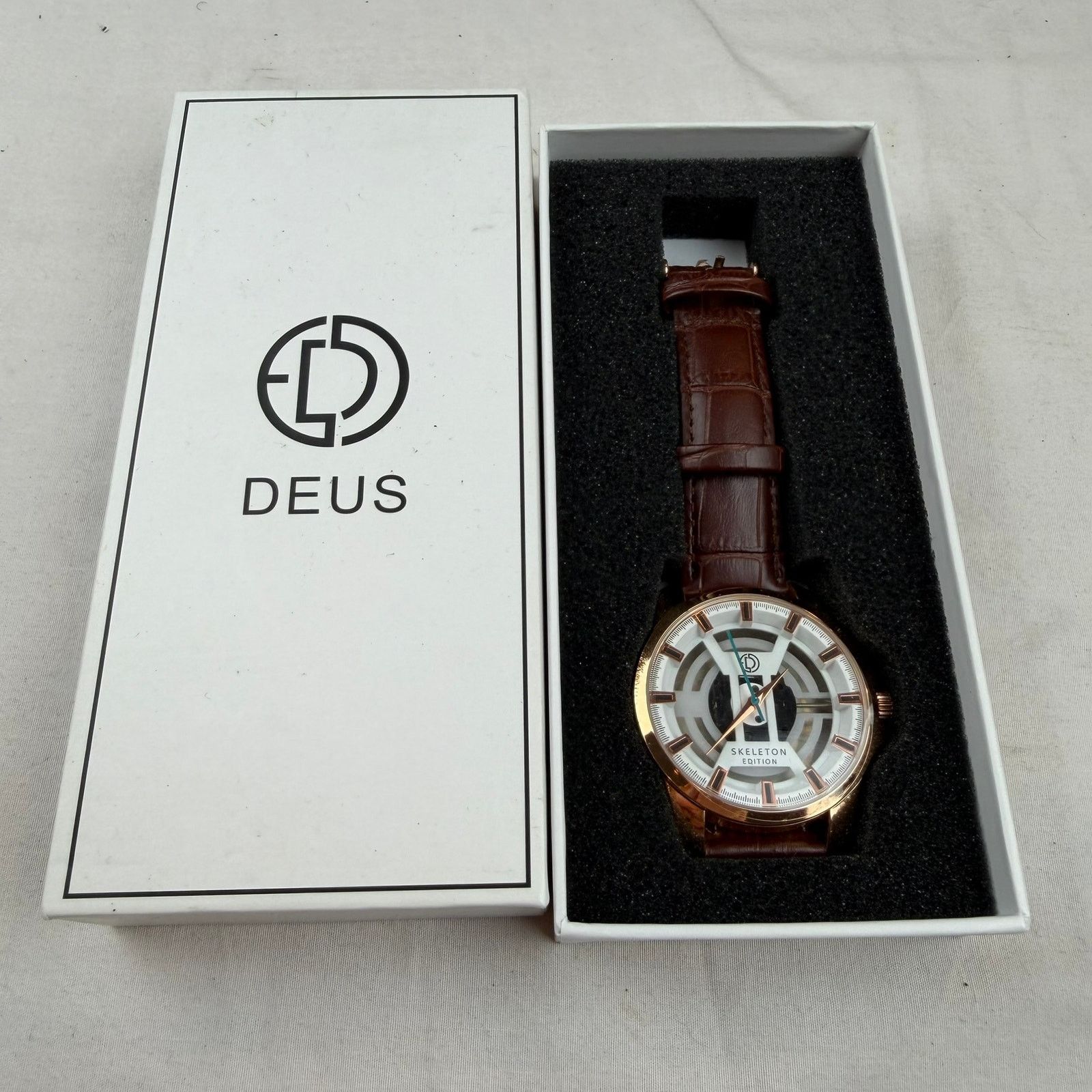 Other Deus Skeleton Edition Rose Gold Watch Brown Leather Size ONE SIZE - 1 Thumbnail