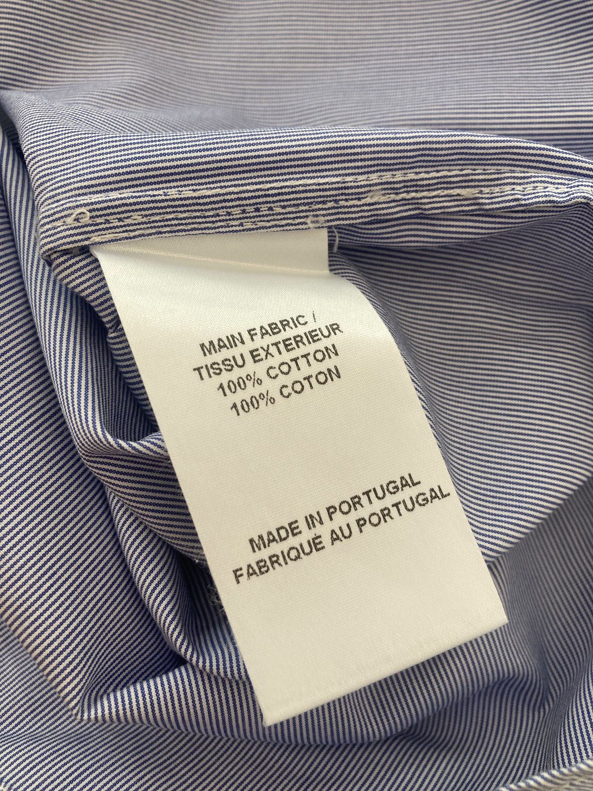 Officine Generale Simple pinstripe shirt Size US S / EU 44-46 / 1 - 7 Thumbnail