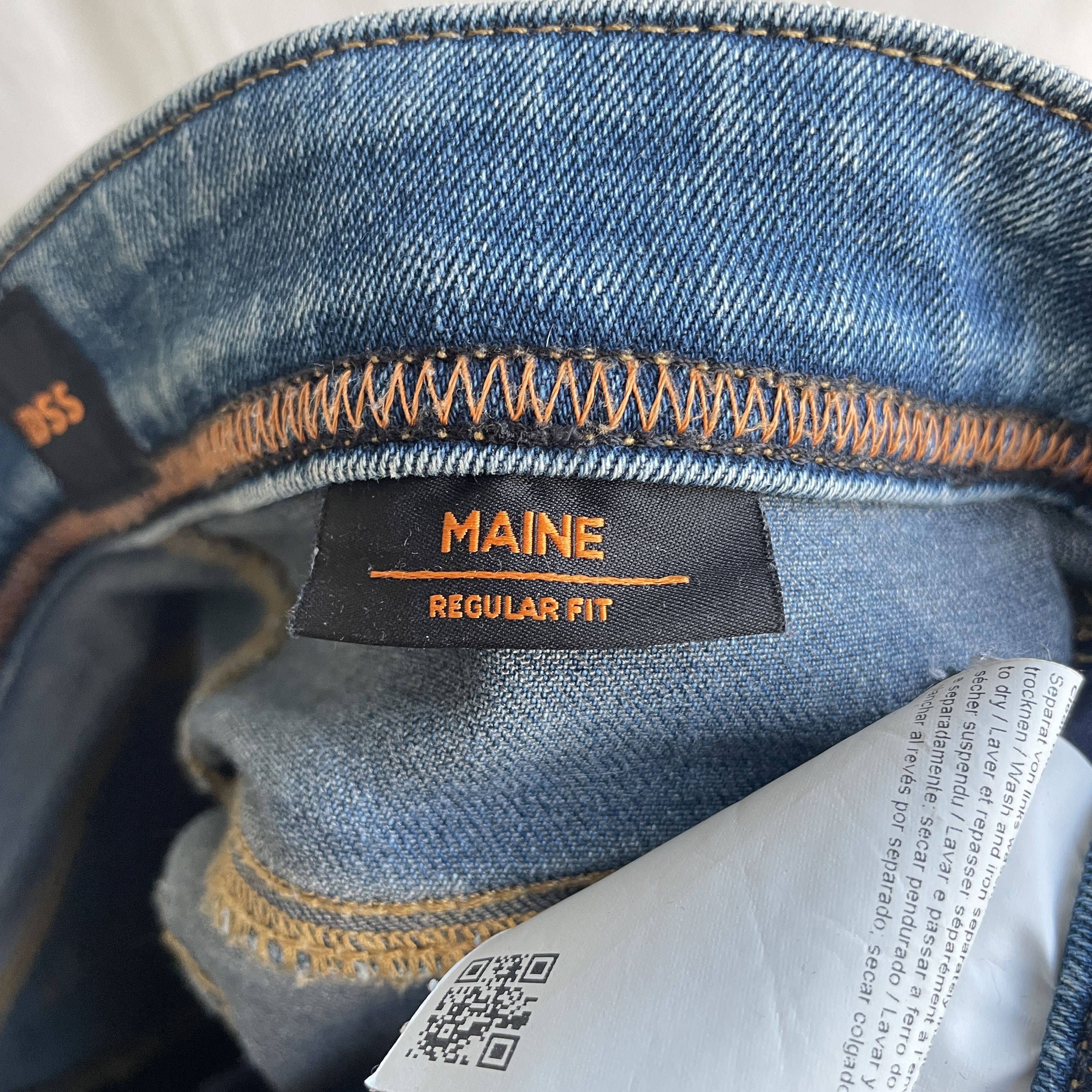 Hugo Boss Hugo Boss Orange Maine Distressed Repaired Stretch Denim Size US 32 / EU 48 - 15 Thumbnail