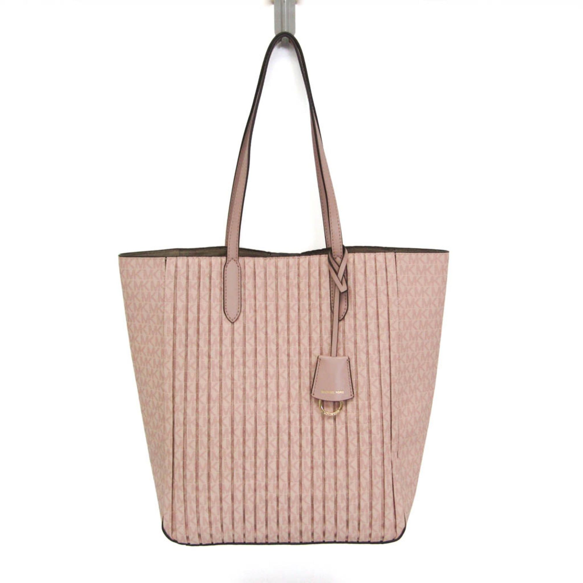 Michael Kors Michael Kors Sinclair Pleated Shopper Tote Large 30F1G5ST9V Women's PVC Tote Bag Pink Size ONE SIZE - 1 Thumbnail