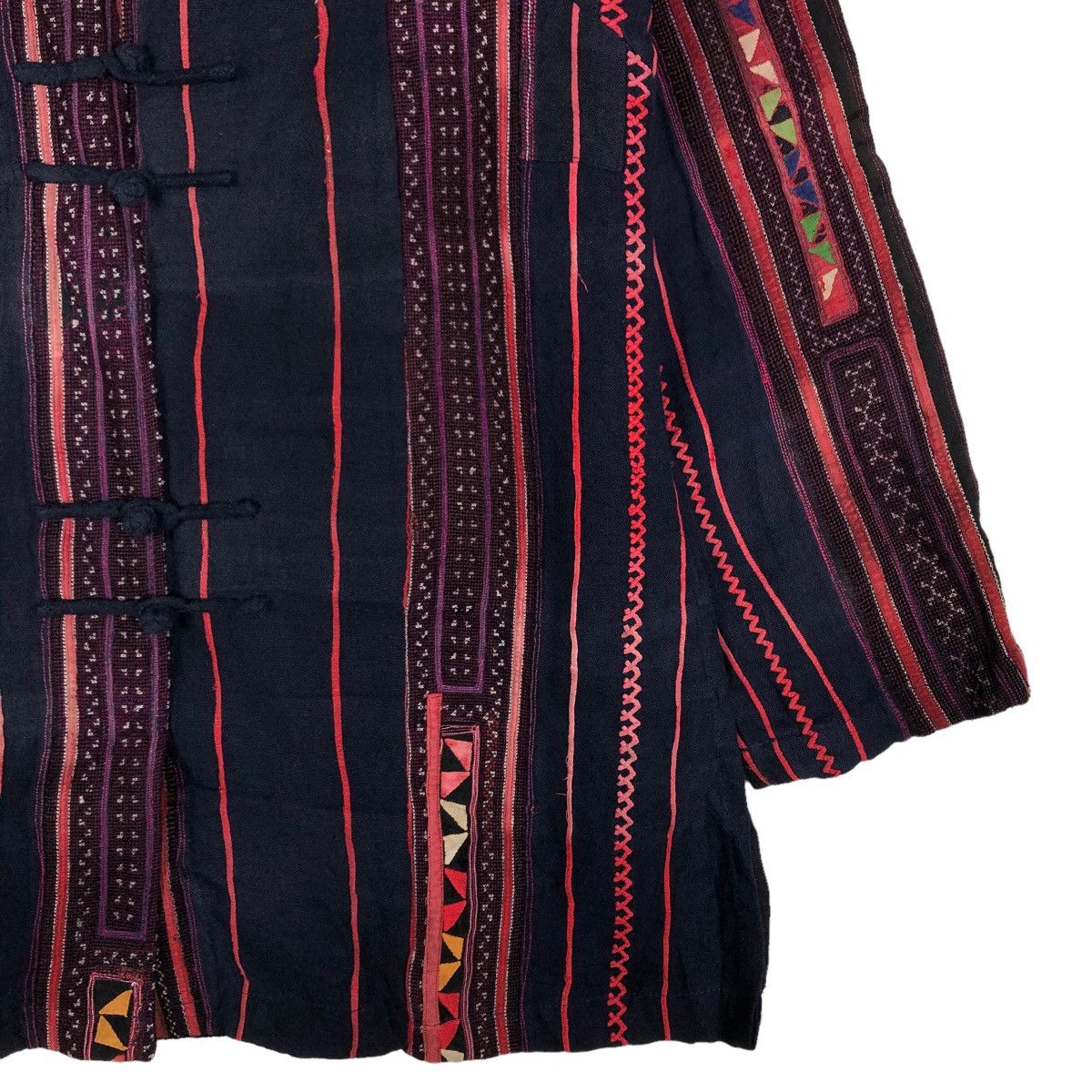 Japanese Brand 🔥Vtg Mandarin Style Jacket Navajo Issey Miyake Design Size US M / EU 48-50 / 2 - 5 Thumbnail