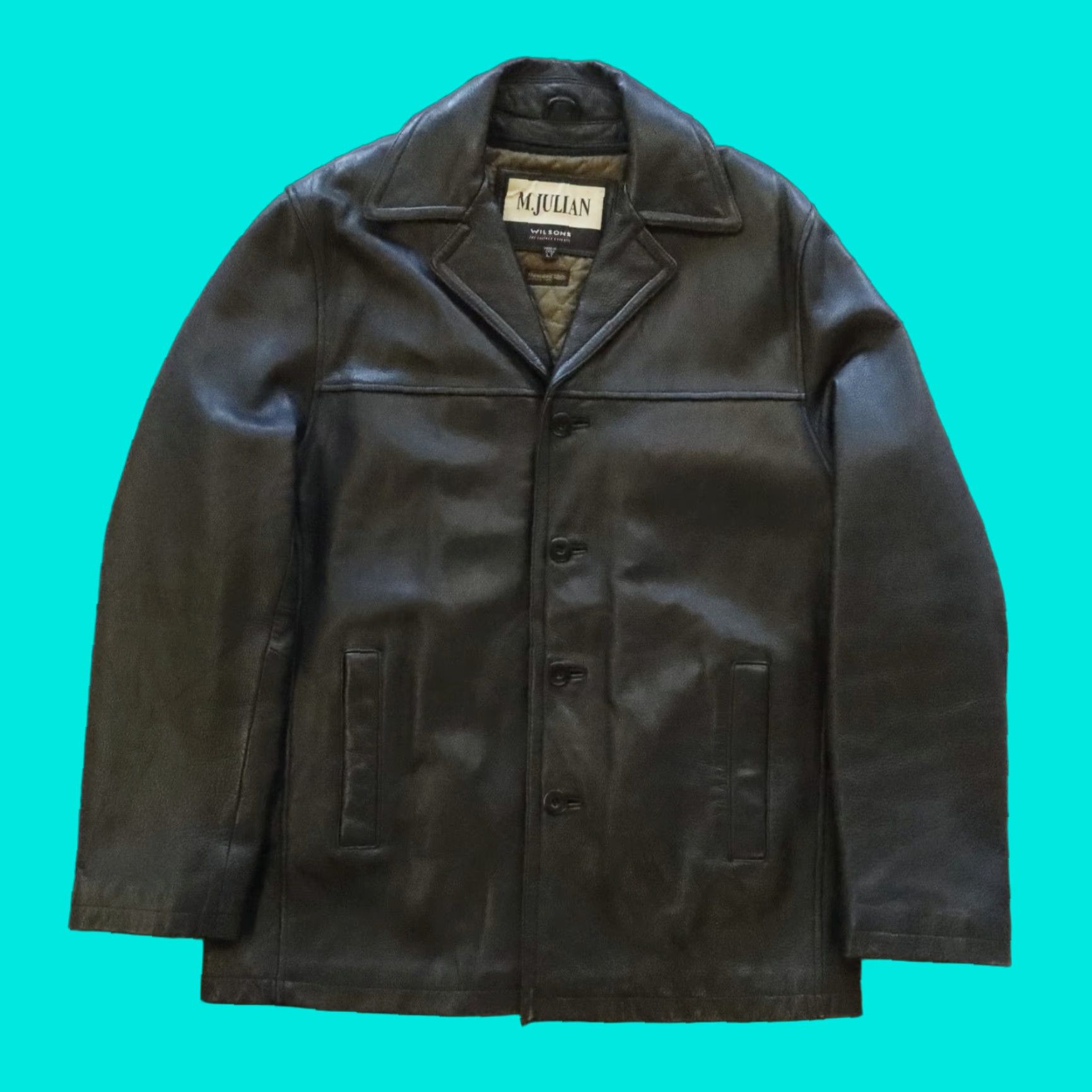 Vintage Vintage Wilsons Leather Jacket M Julian Leather Size L Black Parka Mens Size US L / EU 52-54 / 3 - 1 Thumbnail