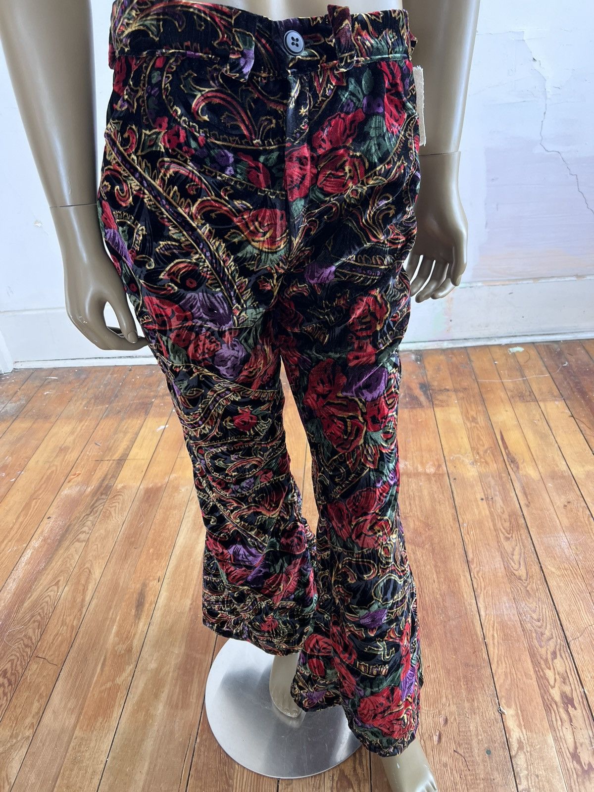 Other Velvet printed bell bottoms pants 32” by A Herman USA Size US 32 / EU 48 - 1 Thumbnail