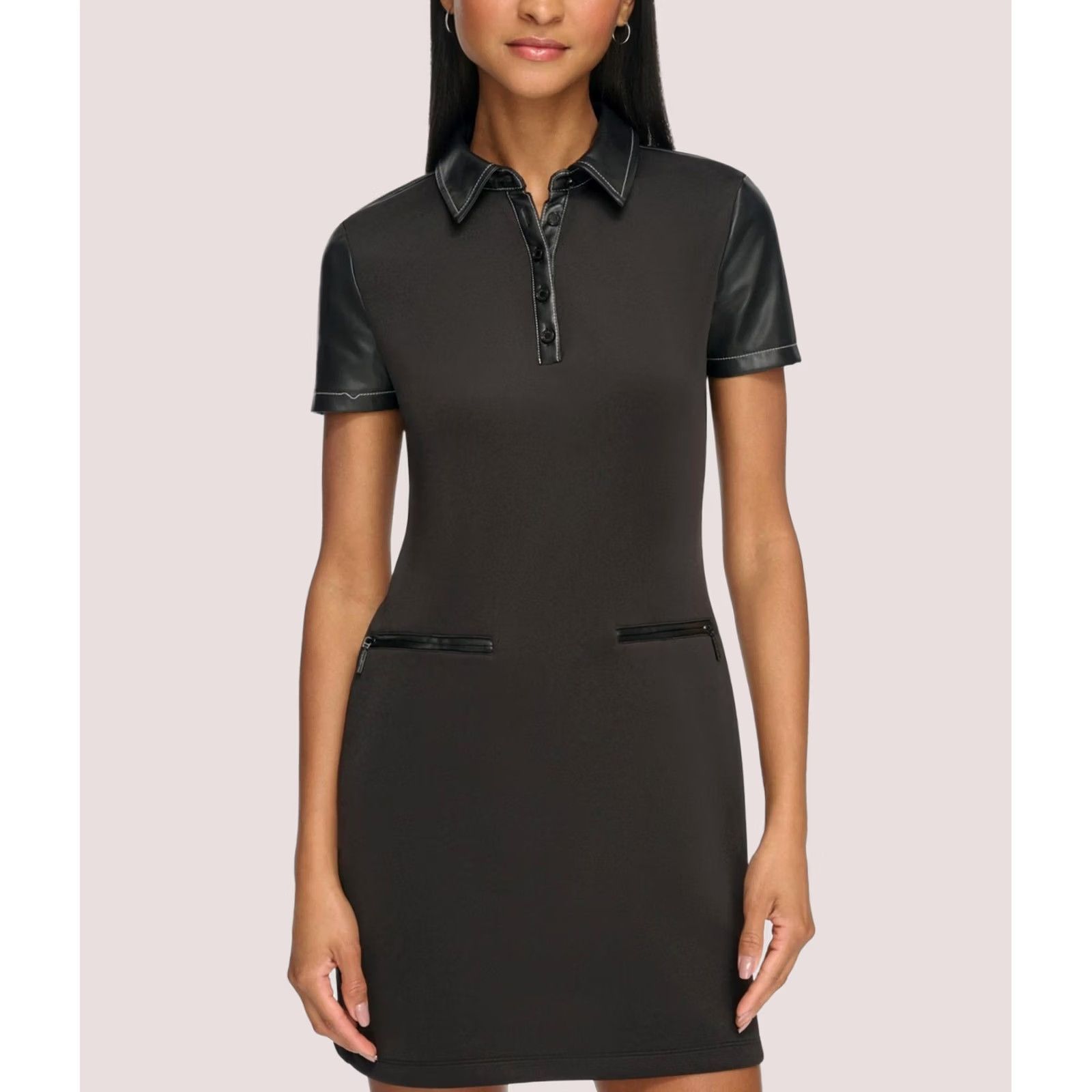 Karl Lagerfeld Karl Lagerfeld Womens black Polo Dress 4 Size S / US 4 / IT 40 - 1 Thumbnail