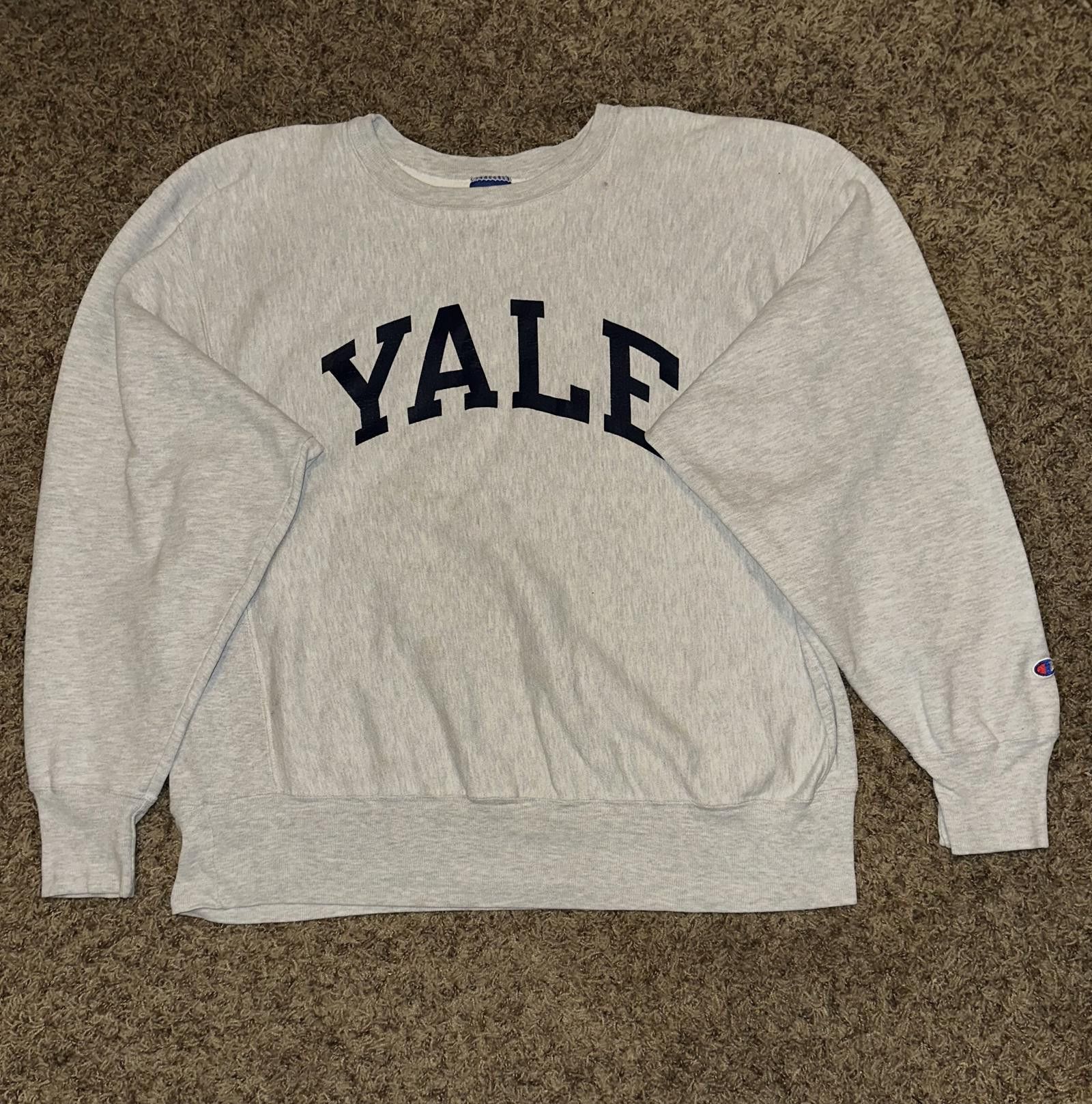 Designer Vintage Yale Champion Reverse Weave Sweatshirt Size US XL / EU 56 / 4 - 1 Thumbnail