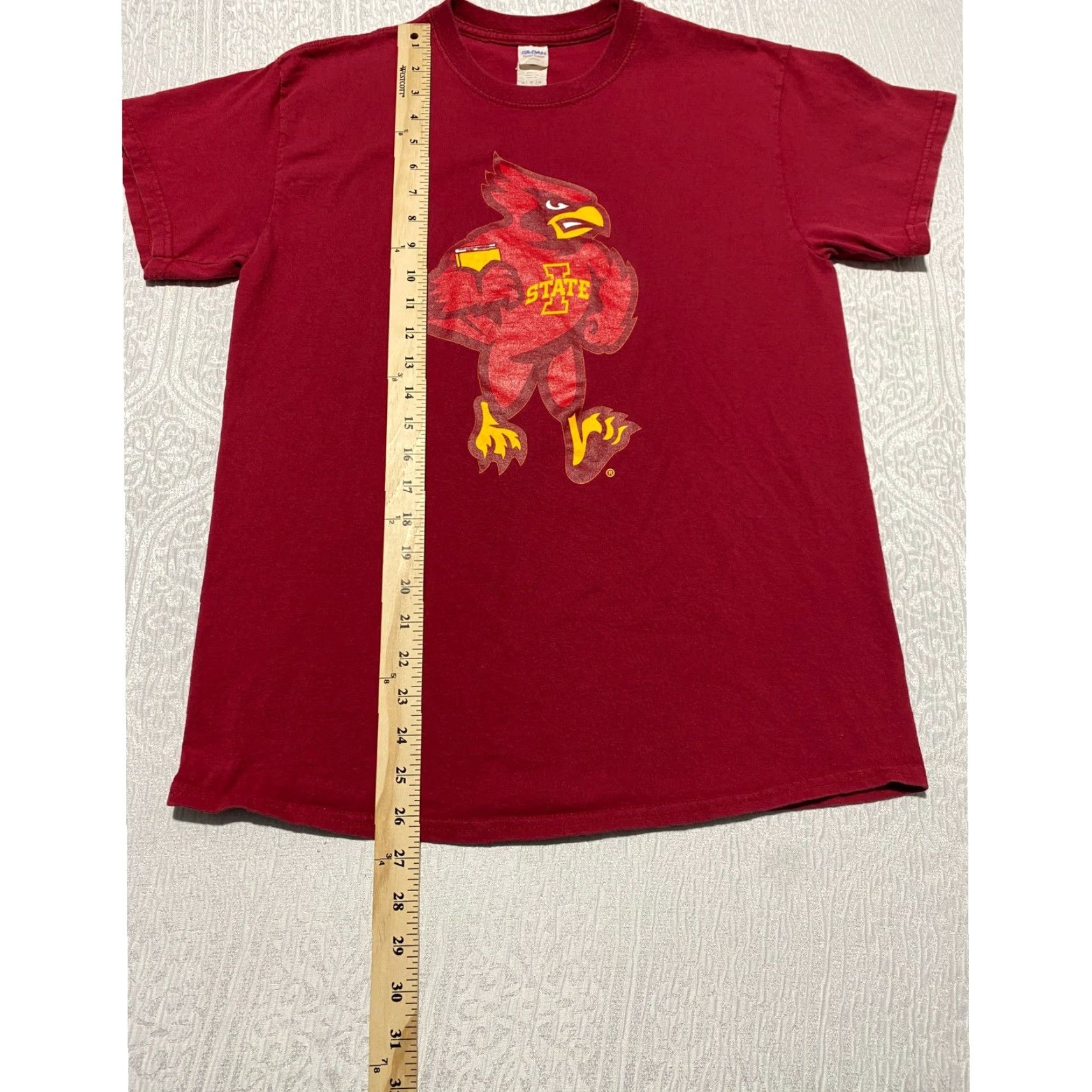 Gildan Iowa State Cyclones Cardinal Mascot T Shirt Gildan Heavy Cotton Mens Medium Size US M / EU 48-50 / 2 - 6 Thumbnail