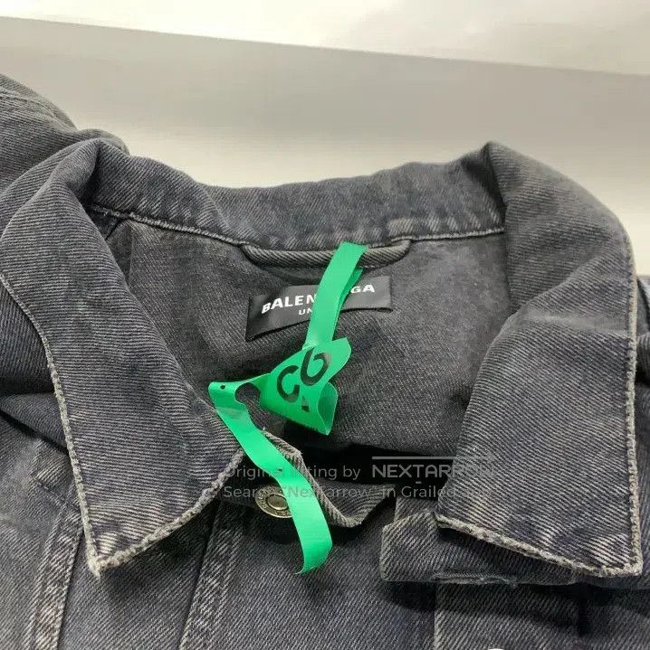 Balenciaga Balenciaga Black Spray Logo Denim Jacket. Size US S / EU 44-46 / 1 - 5 Thumbnail