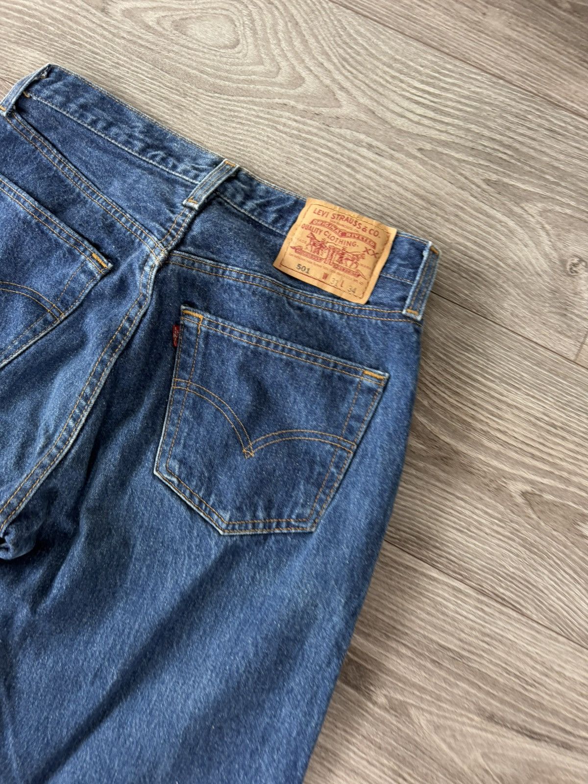Levi's ‼️Vintage Levi’s Grey 501 Red Tab Denim Made in USA🇺🇸Jeans‼️ Size US 31 - 16 Thumbnail