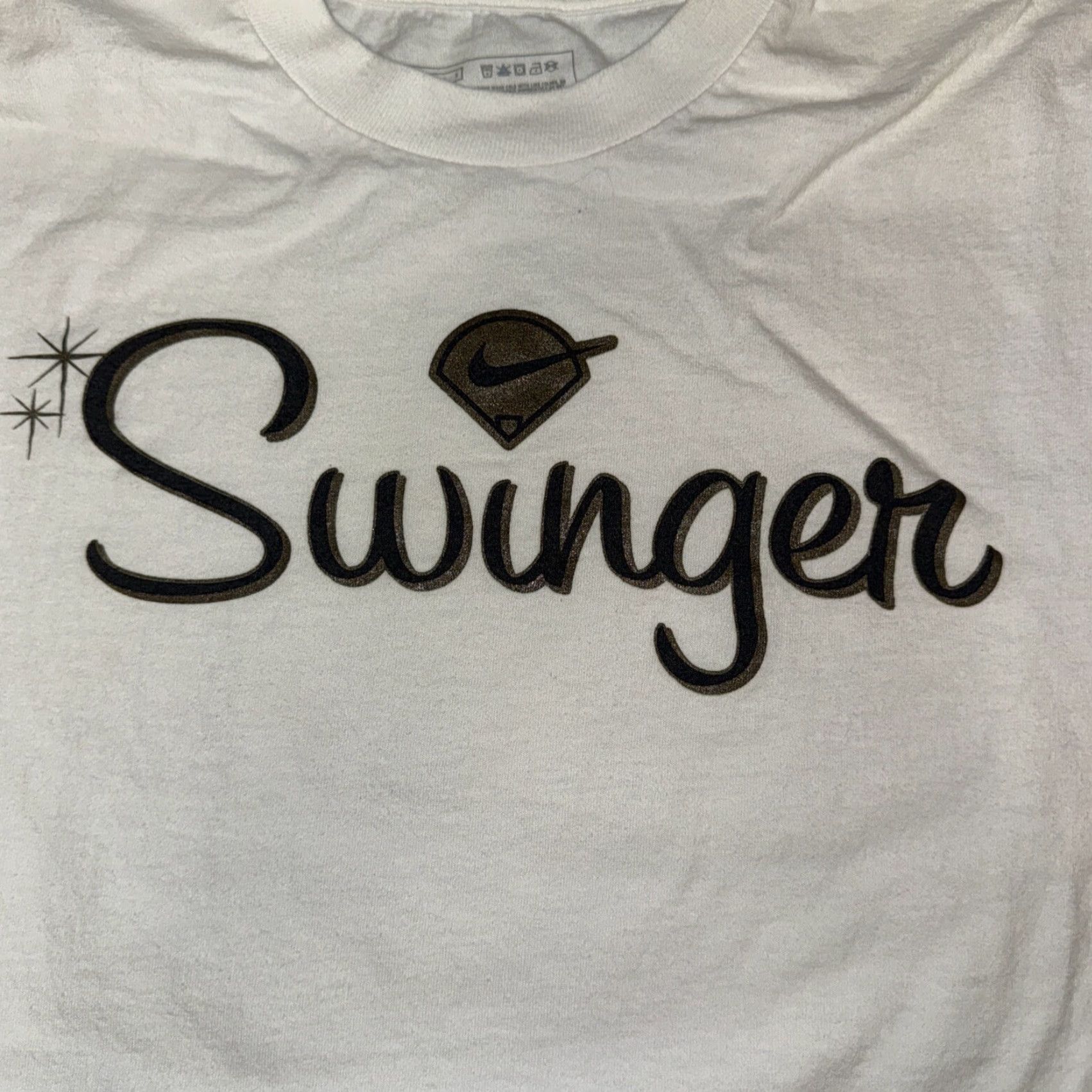 Nike Nike Golf T-Shirt White Large Swinger Mens 21x28 L Shirt Golf White Swinger Size US L / EU 52-54 / 3 - 2 Thumbnail