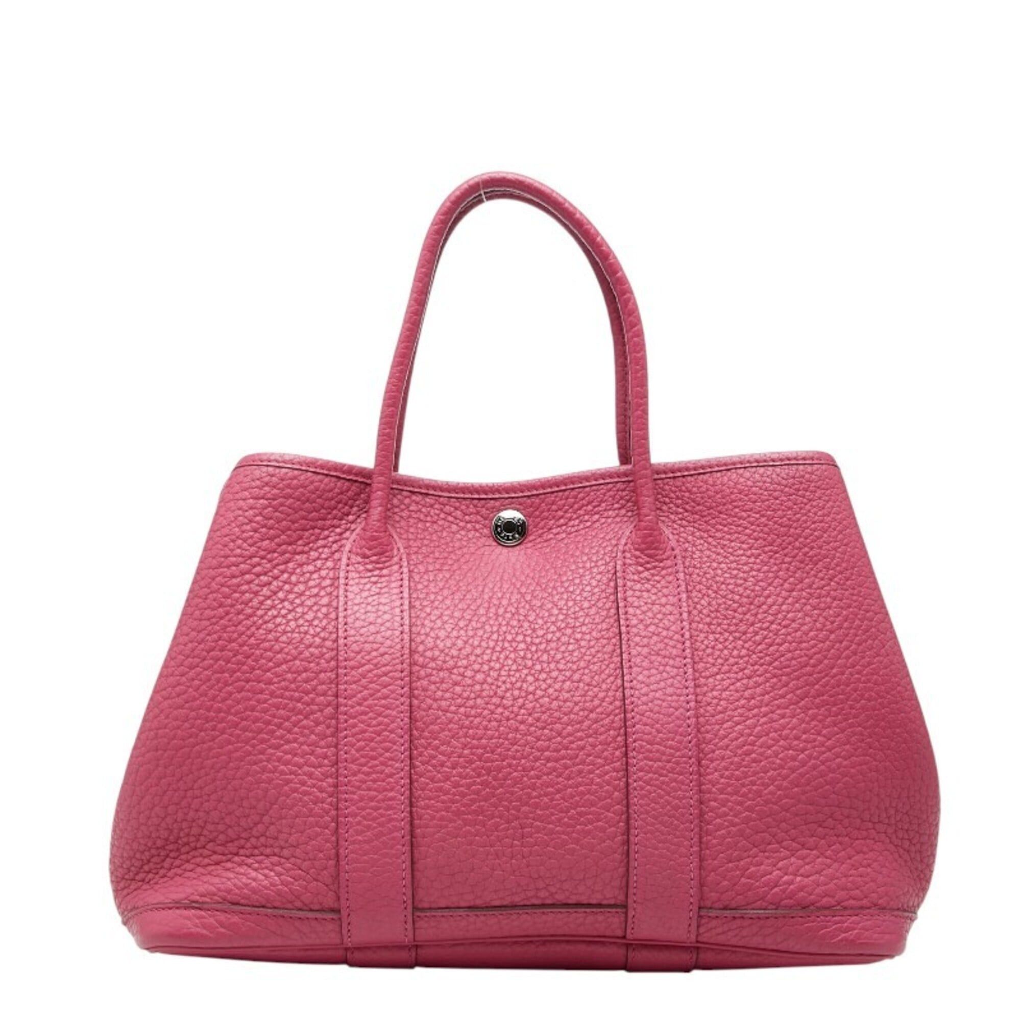 Hermes Hermes Garden Party TPM handbag, pink with silver hardware, Negonda leather, women's. Size ONE SIZE - 1 Thumbnail