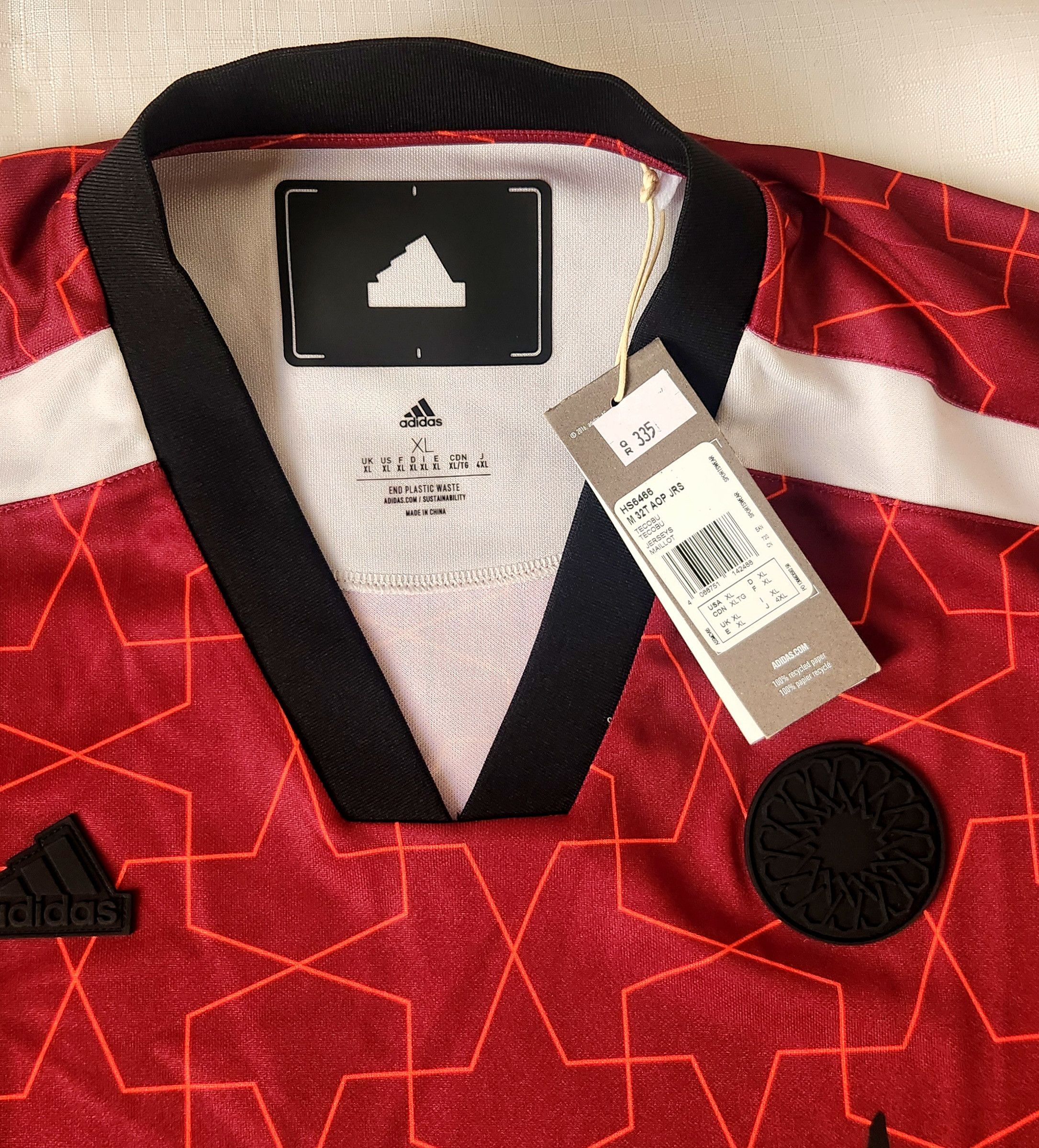 Adidas adidas Qatar Soccer Exclusive Limited World Cup Jersey Size US XL / EU 56 / 4 - 6 Thumbnail