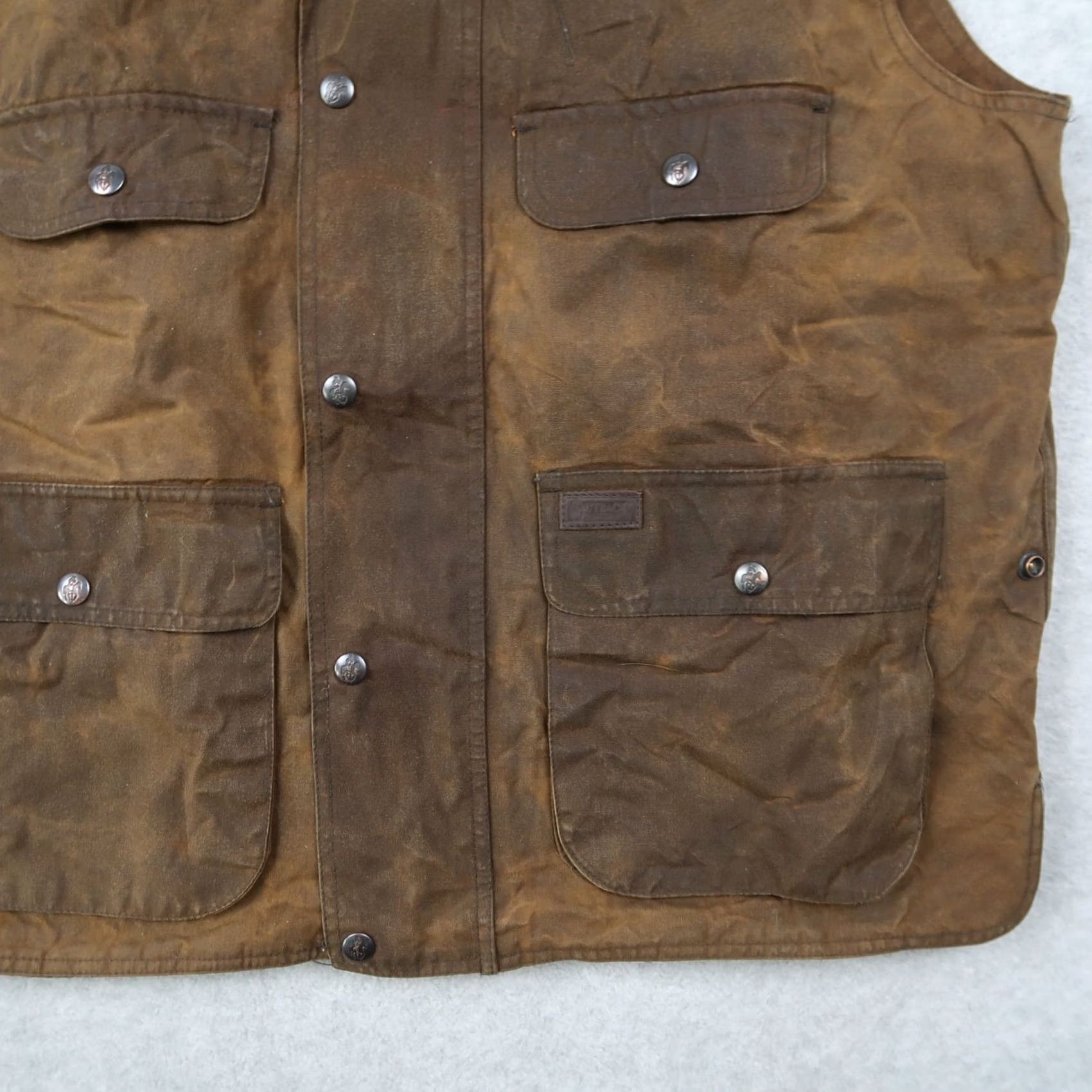 Vintage Outback Trading Company Vest Jacket Mens L Brown Waxed Flannel Lined Outdoors Size US L / EU 52-54 / 3 - 6 Thumbnail