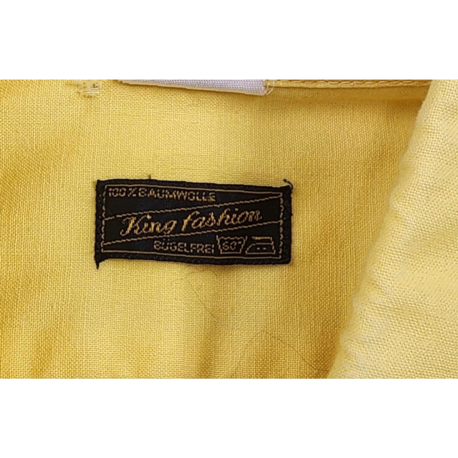 Vintage VINTAGE King Fashion Shirt Mens Large Yellow Long Point Collar Button Up 70s Size US L / EU 52-54 / 3 - 5 Thumbnail