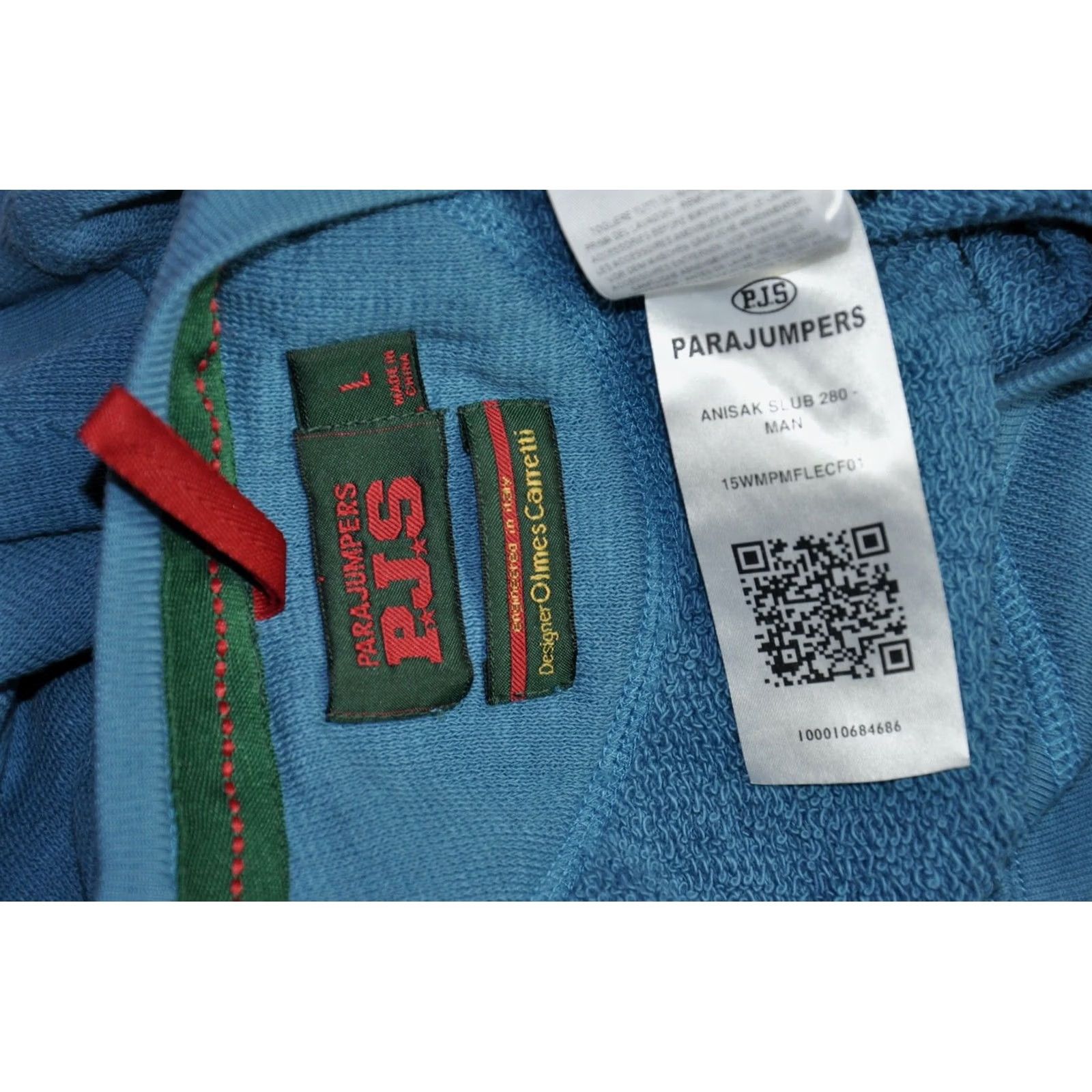 Parajumpers Parajumpers Sweatshirt Men L Blue Cotton Logo Pullover Modern Fit Size L Size US L / EU 52-54 / 3 - 5 Thumbnail