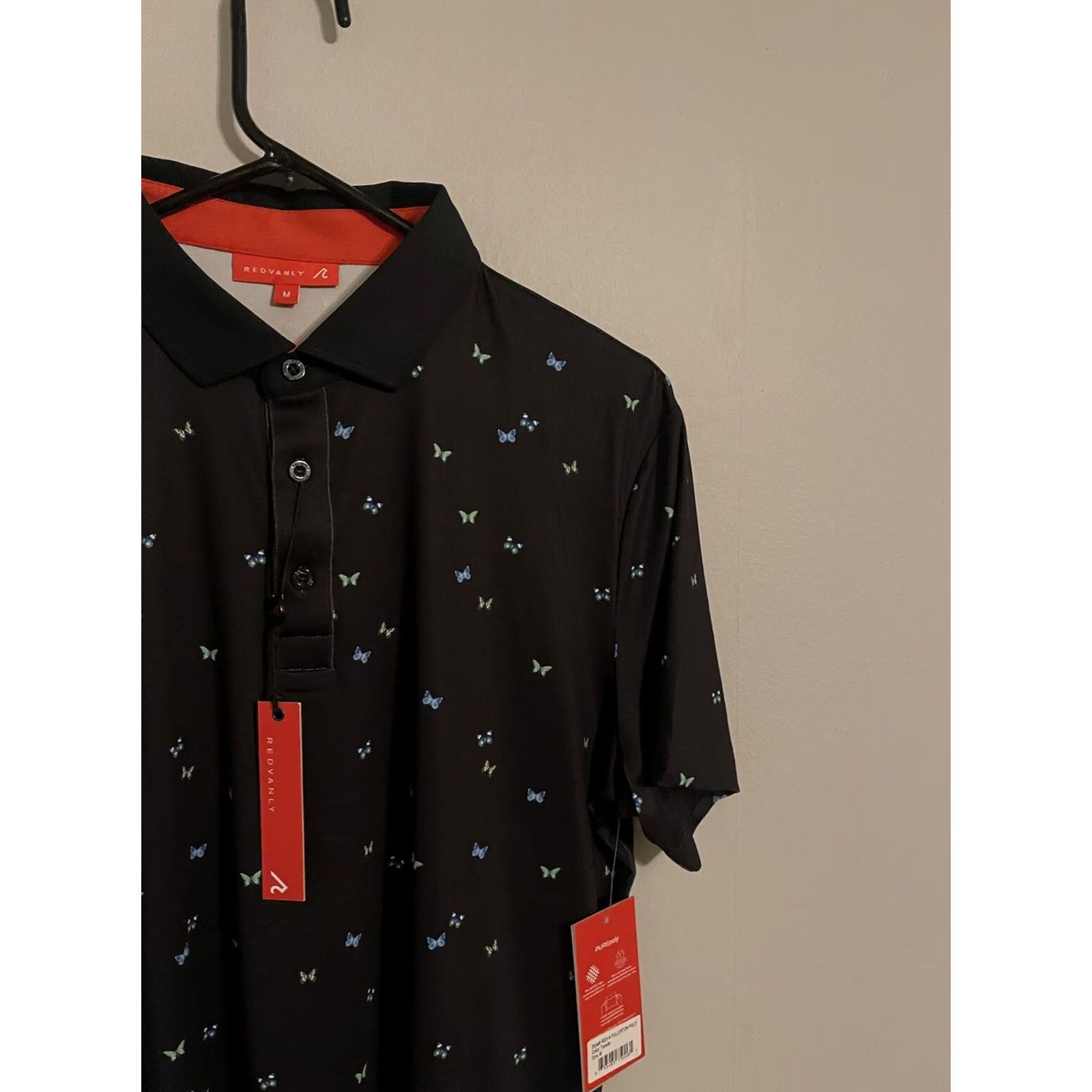Vintage Redvanly Fullerton Butterfly Tuxedo Black Golf Polo Shirt Men's Medium Size US M / EU 48-50 / 2 - 2 Thumbnail