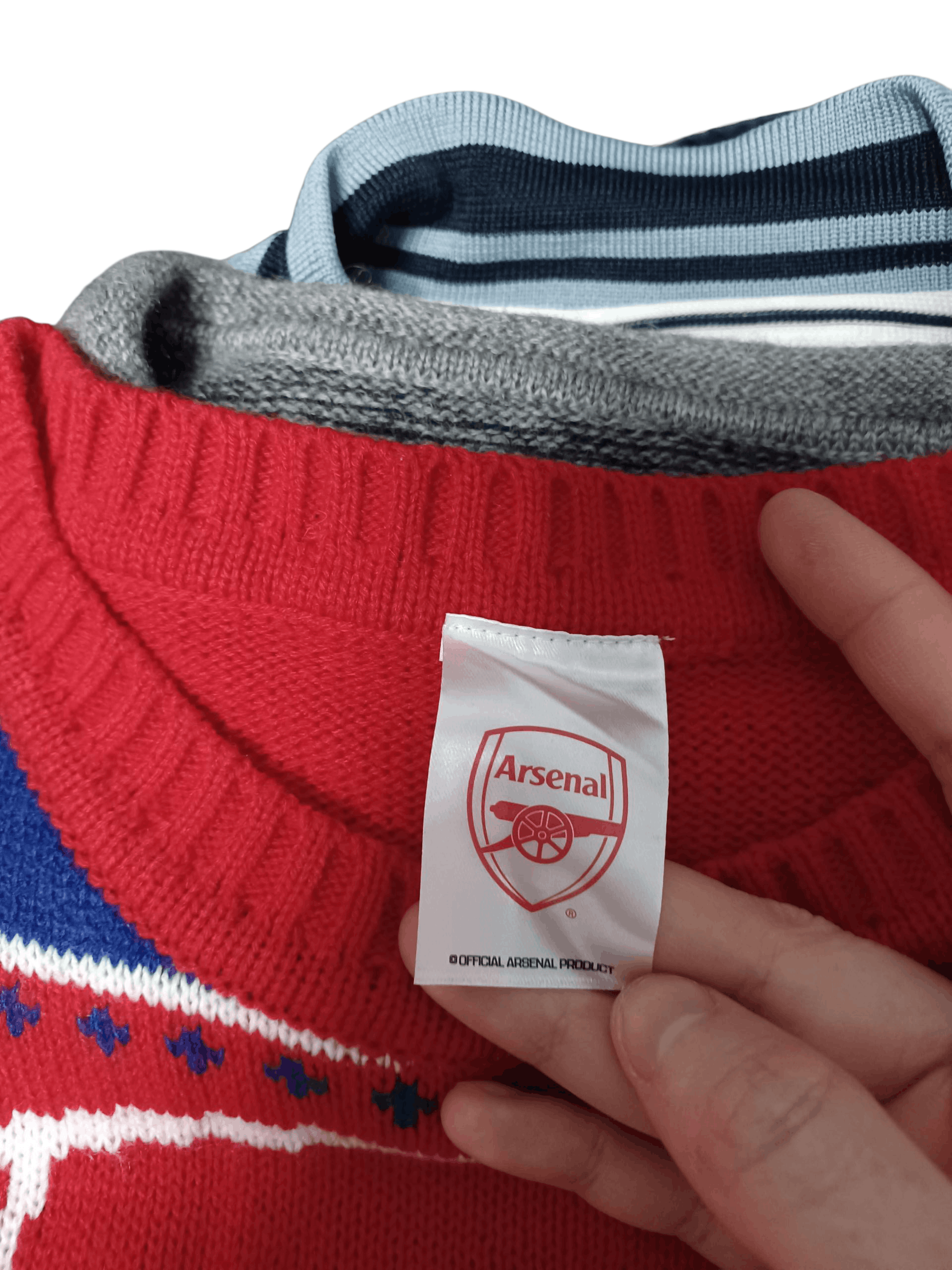 Other ARSENAL LONDON SOCCER CHRISTMAS XMAS OFFICIAL MERCH SWEATER Size US L / EU 52-54 / 3 - 4 Thumbnail